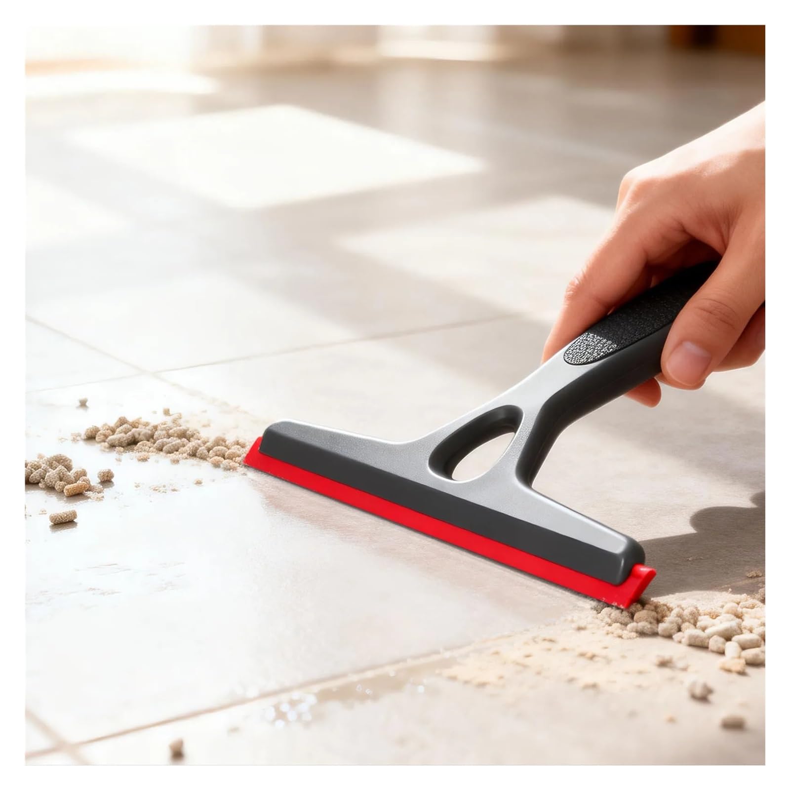 Paquete de 2 escobilla Goma Mano Silicona for Vidrio baño, encimeras, escritorios y Ventanas Coche, Limpiador multisuperficie Secado rápido