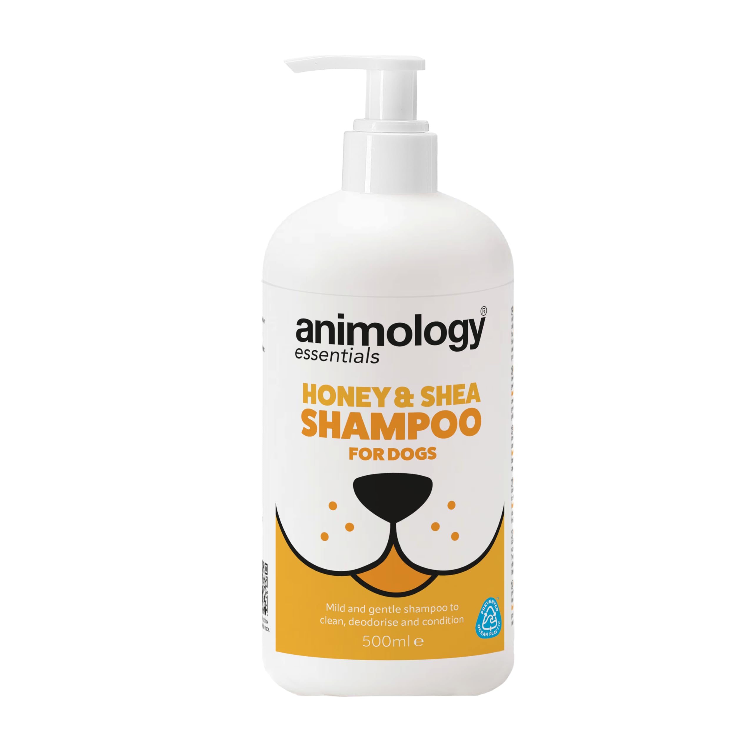 Animology Essentials Honey and Shea Dog Shampoo 500ml, Gentle Conditioning Shampoo for All Breeds