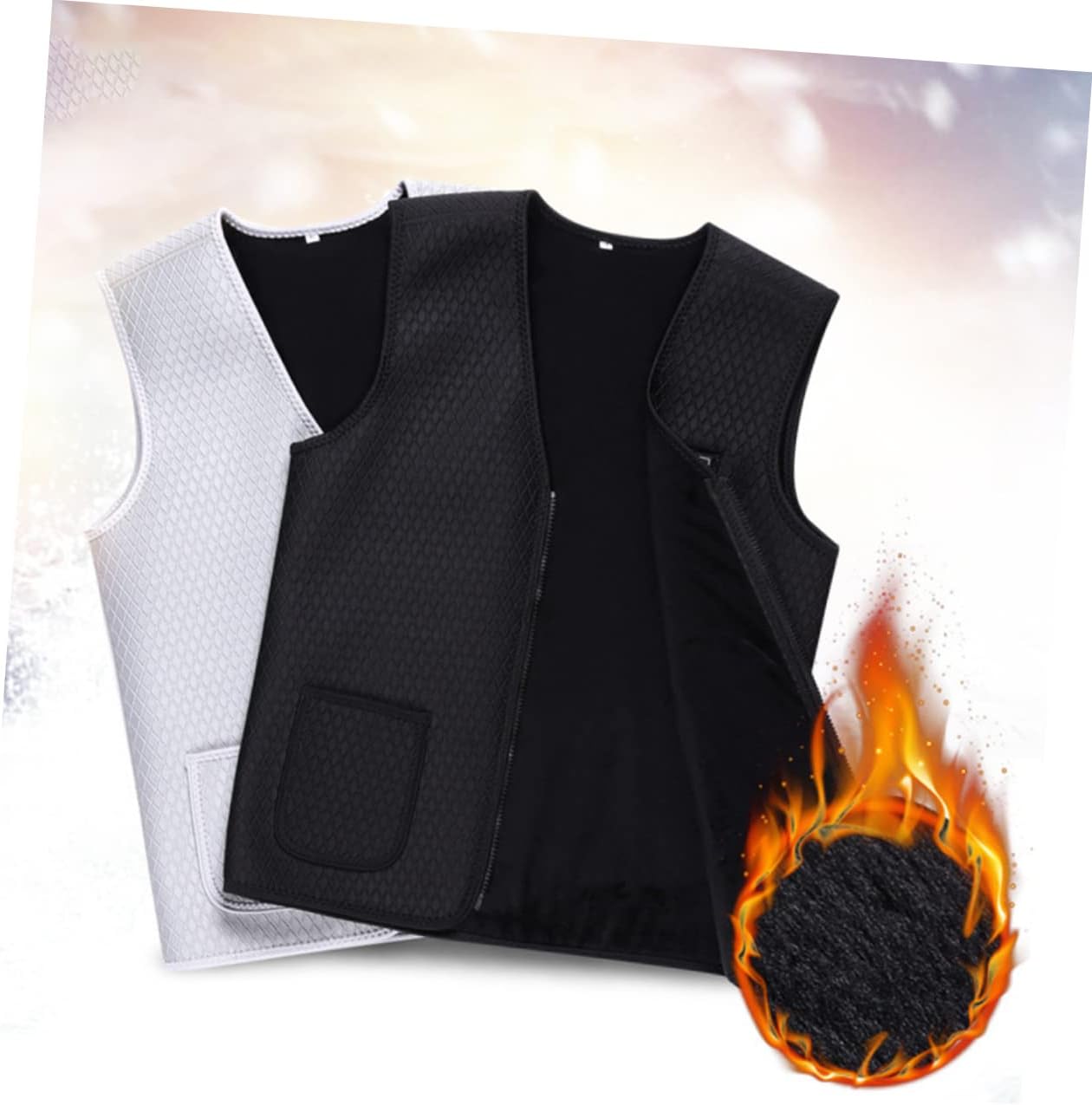 Men Battery Heated Vest Electric Heating Vest for Men Warm for Stretchy and Lightweight