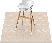 WeeSprout Baby Splat Mat for Kids, Large 51” x 51” Floor Playmat with Durable, Waterproof Surface and Non-Slip Bottom for Infants to Toddlers Under highchair, Arts and Crafts, picnics and Play