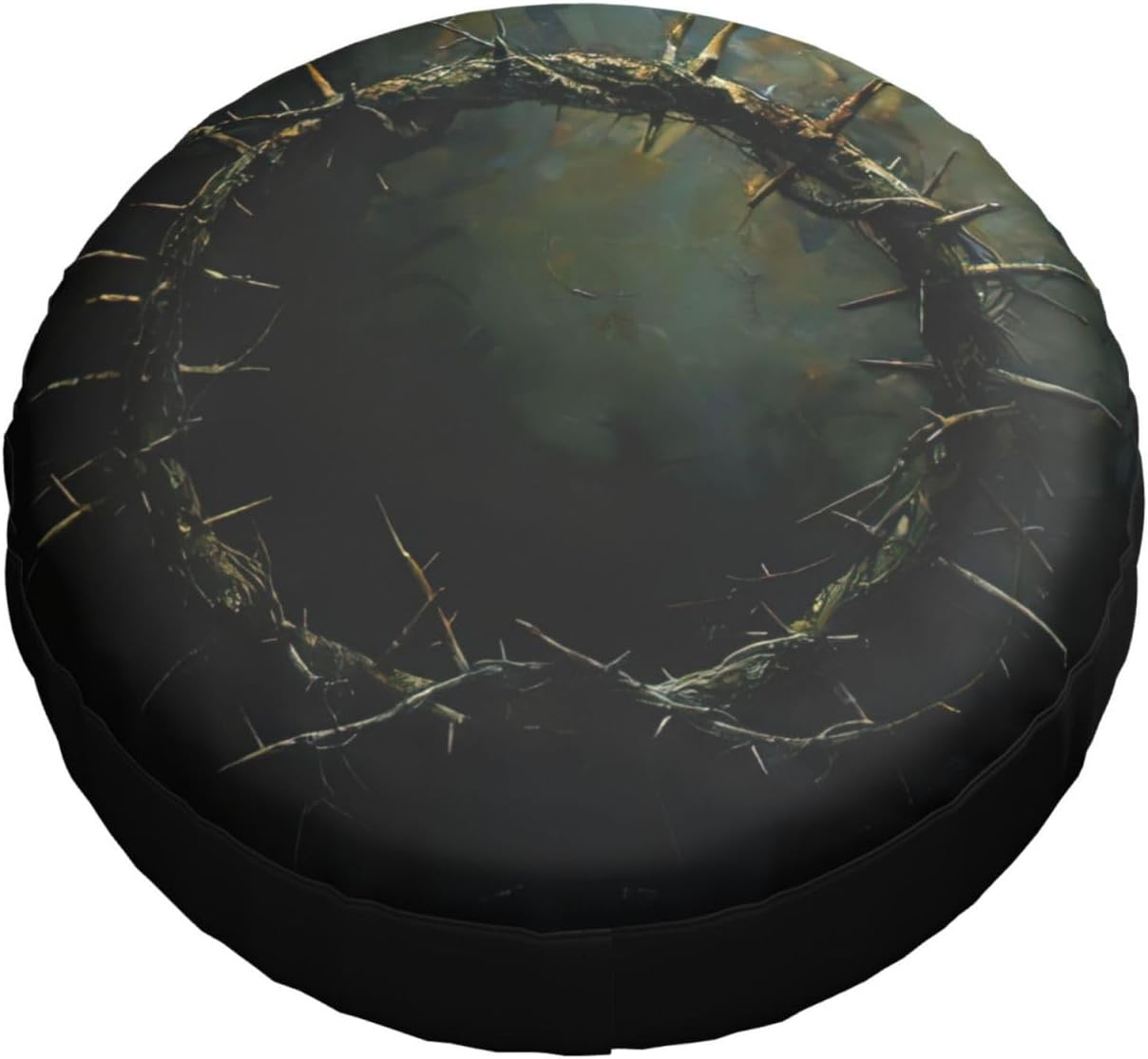 Crown of Thorns Print Tire Cover Universal Spare Wheel for Trailer Rv SUV Truck Camper Travel Accessories