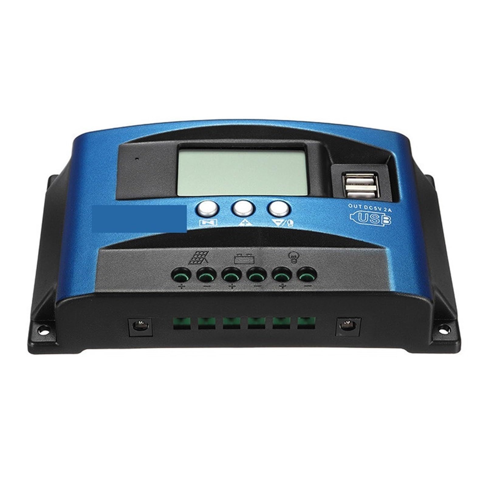 Controlador De Carga Solar MPPT 30/40/50/60/100A, Pantalla LCD USB Dual, Regulador Cargador Panel Células Solares Automático 12V/24V Con(60A)