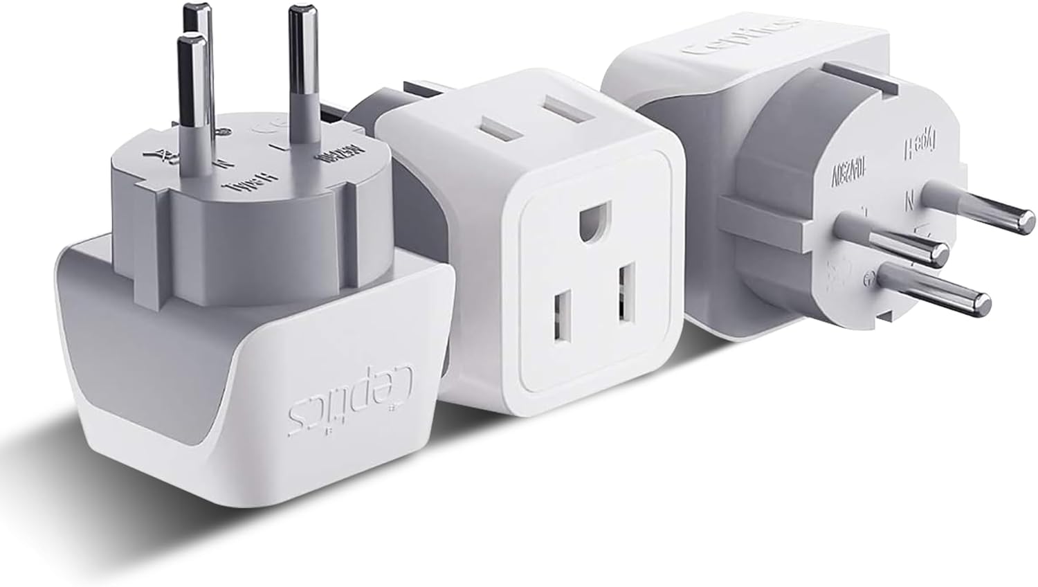Ceptics Canada to Israel, Plestine Travel Adapter (Type H) Dual Input