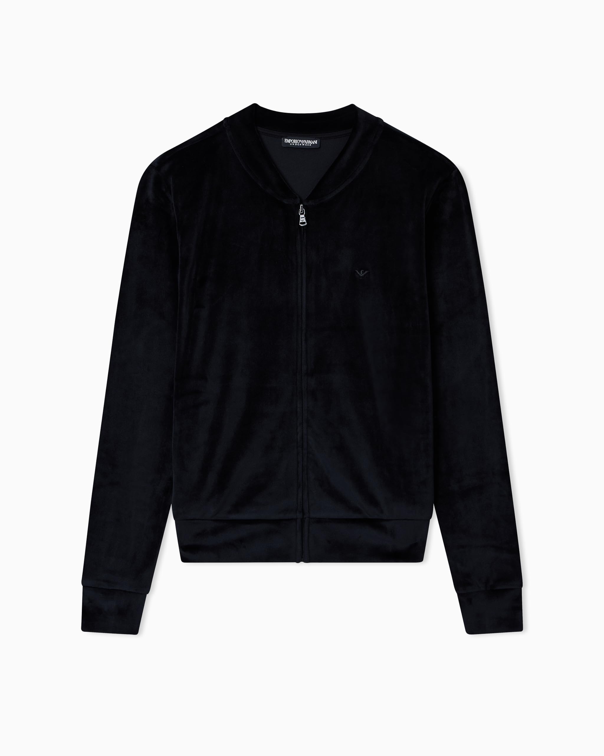 Emporio Armani WOMAN'S CHENILLE FULL ZIP TRACKSUIT BLACK S