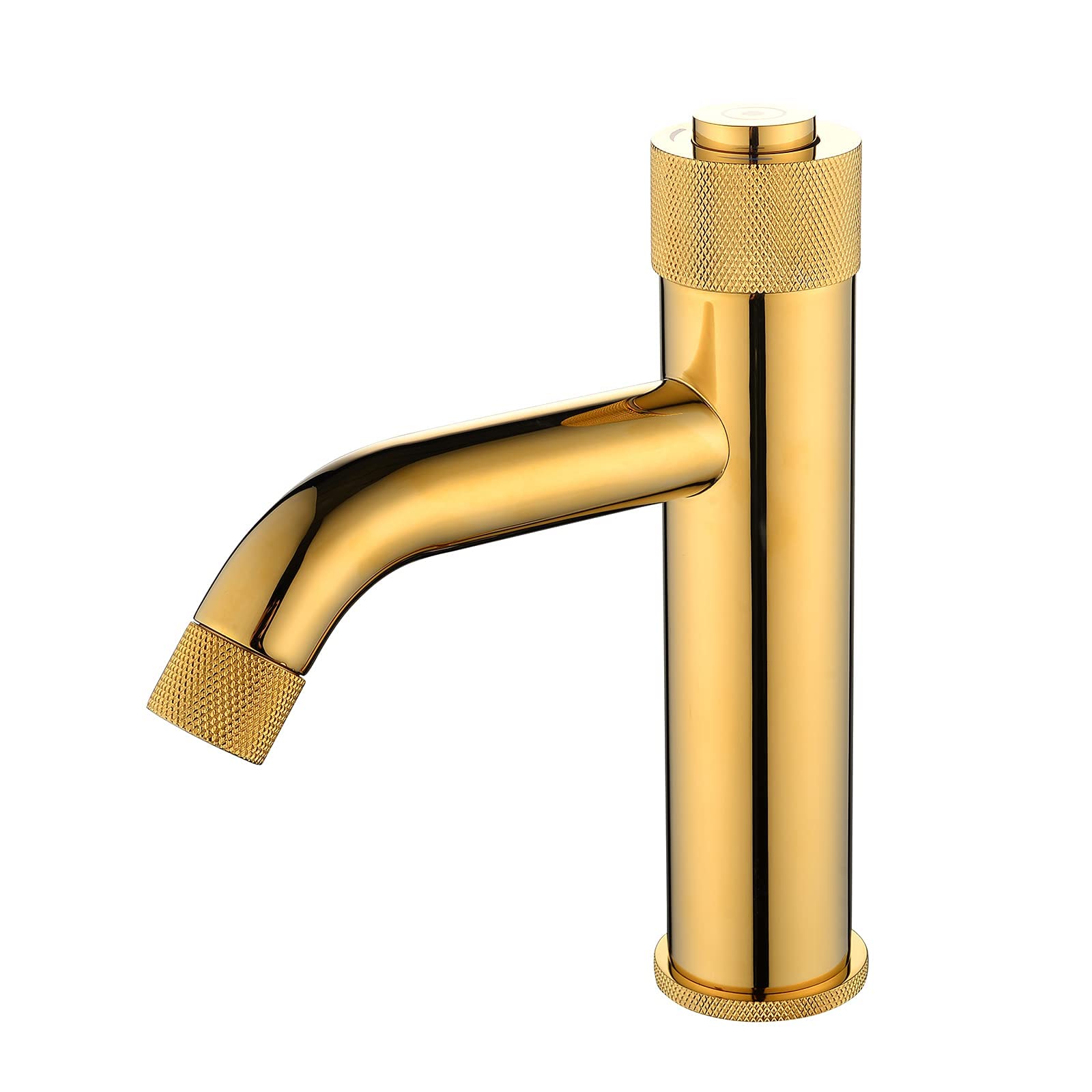 Robinet mitigeur de lavabo haut de gamme en laiton massif avec commande poussoir durable