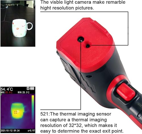 Miniatura 6 de NOYAFA Dispositivo industrial NF-521, cámara termal industrial de la toma de imágenes de la tarjeta de memoria de la tarjeta de memoria de 24 x 24