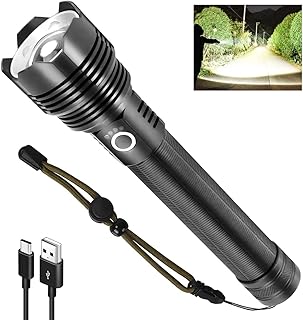 BIKACU Flashlights High Lumens Rechargeable Super Bright 90000 Lumen LED Flashlight, Powerful Handheld Flashlights for Eme...