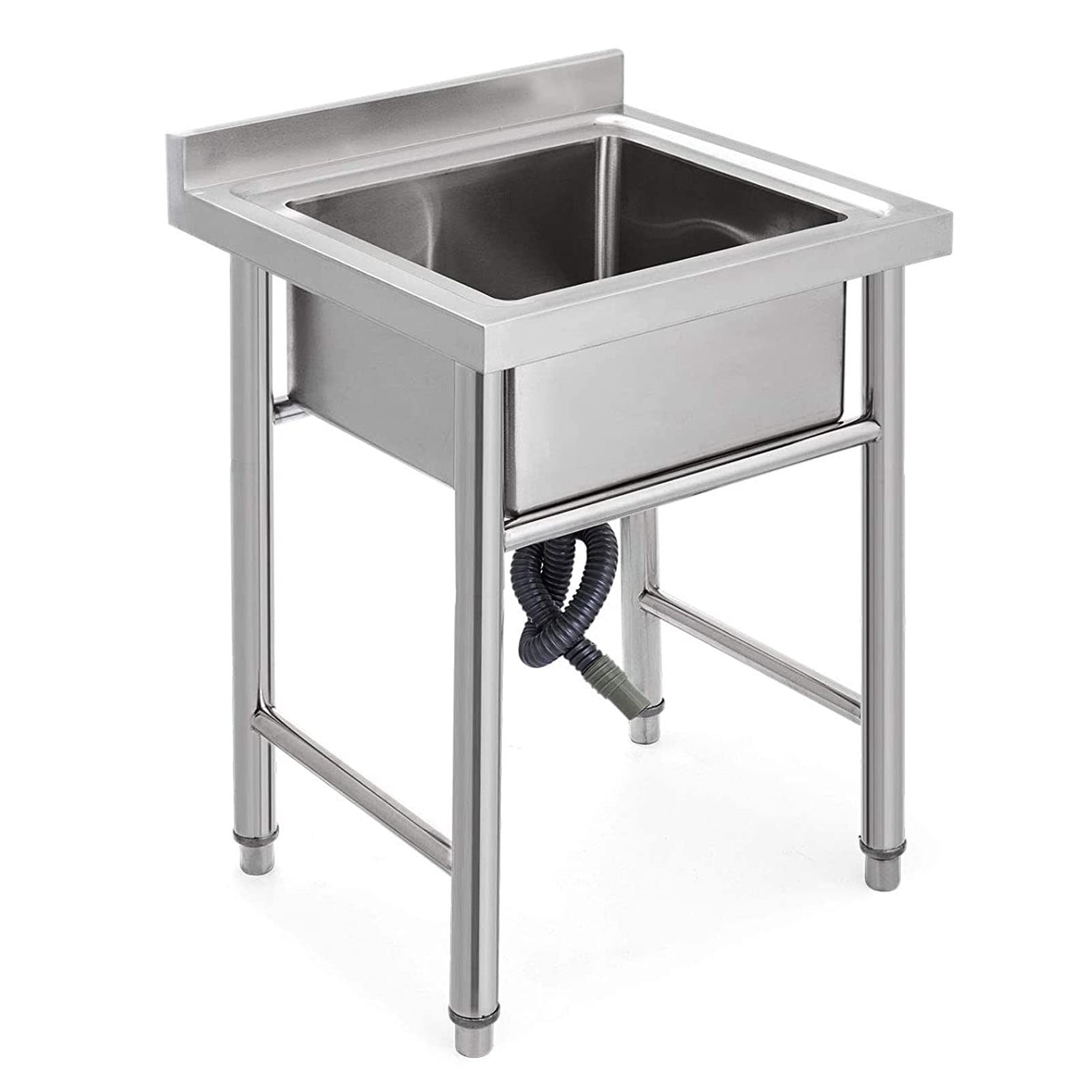 ZQFHSX Commercial Restaurant Sink 304 Stainless Steel Utility for Restaurant, Kitchen, Bar, Outdoor