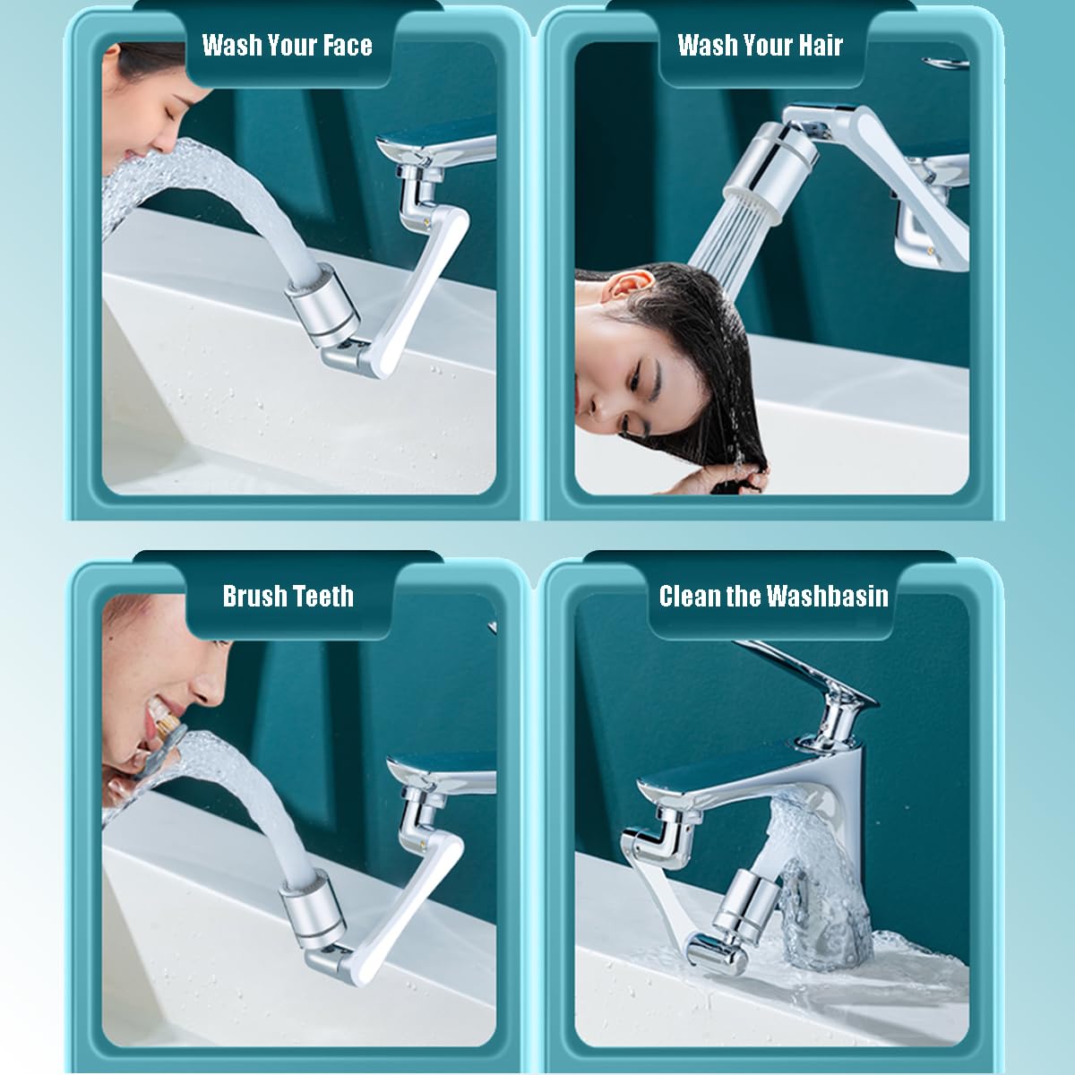 Prolunga Rubinetto Girevole 1440° - Areatore Per Bagno E Cucina Con Doppia Uscita - Foto 7