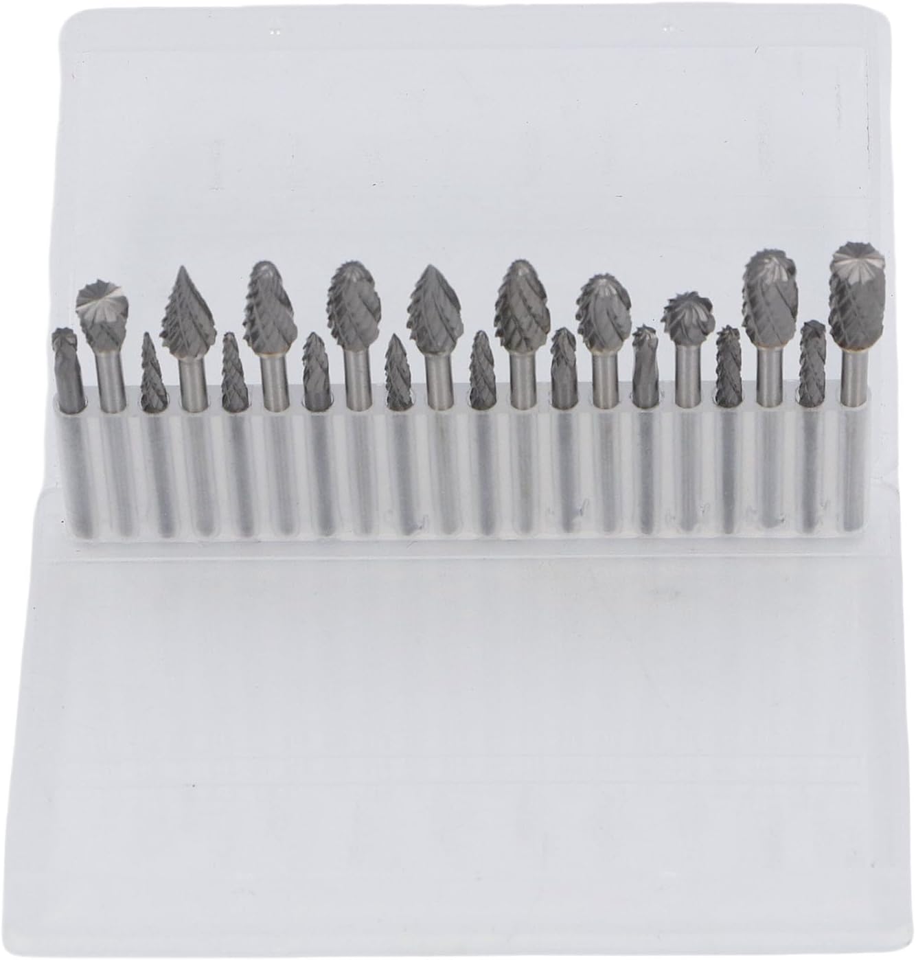 Yoidesu Doner Team Bites, Multi Purpose Portable 20 PCS Double Cut Burr Set Tungsten Carbide, Drilling for Woodworking