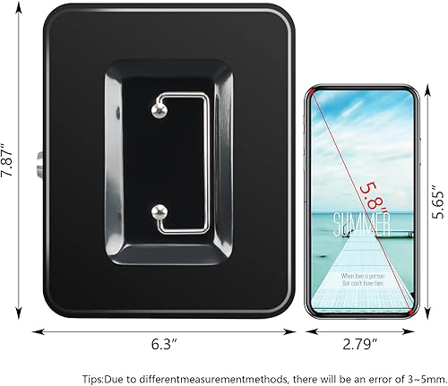 Miniatura 7 de KYODOLED Caja de dinero mediana con bandeja para dinero, pequeña caja de seguridad con llave, cajón de efectivo, 7.87 x 6.30 x 3.54 pulgadas, color