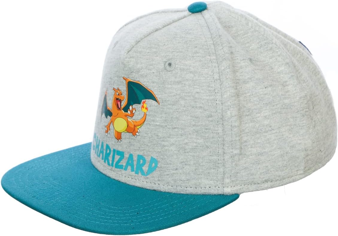 Bioworld Kids Pokemon Charizard Athletic Jersey Snapback Hat with Patch and Printing OSFA Multicolored - Image 3