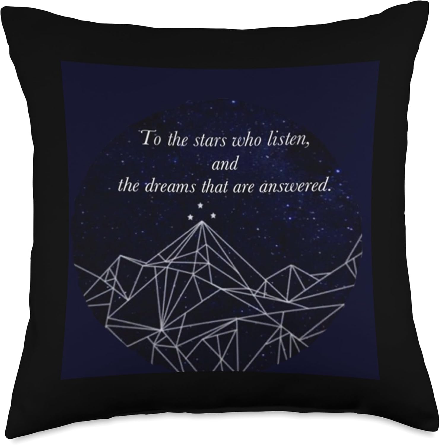 Bookworm ACOMAF To the Stars Night Court Bookish Throw Pillow
