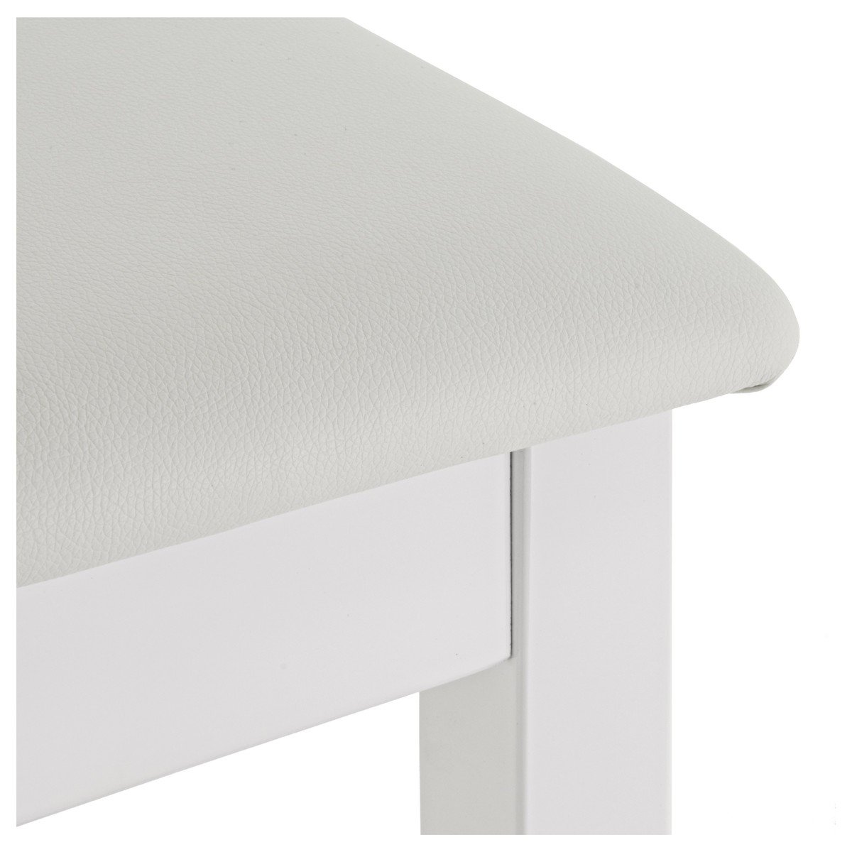 gear4music Banqueta con Compartimento, Blanco