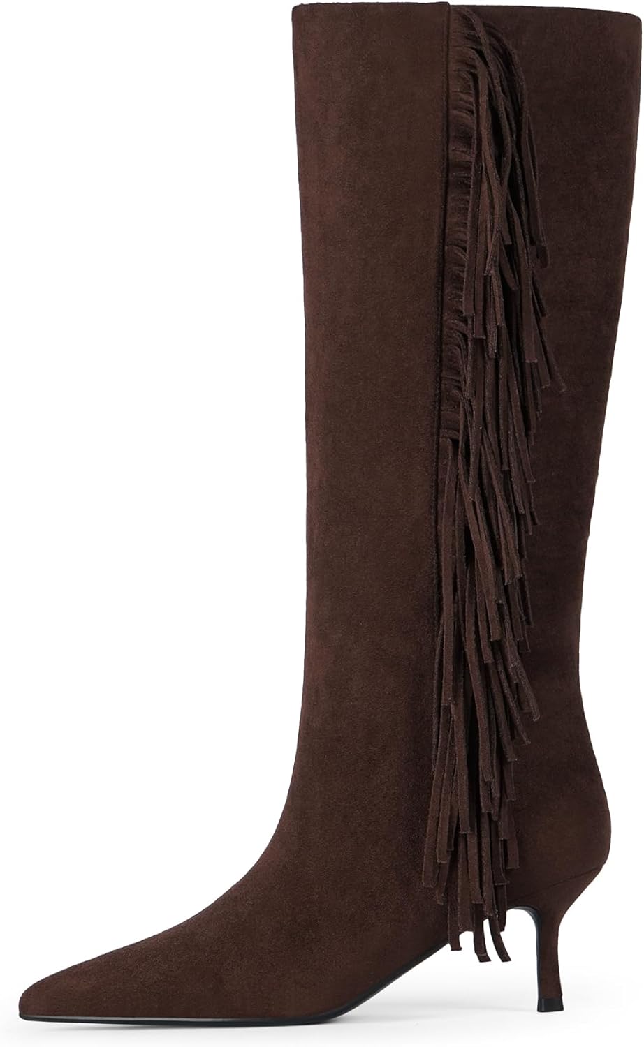 Modatope Knee High Boots Women Kitten Heels Tall Boots Pointed Toe Long Boot for Women - Image 4