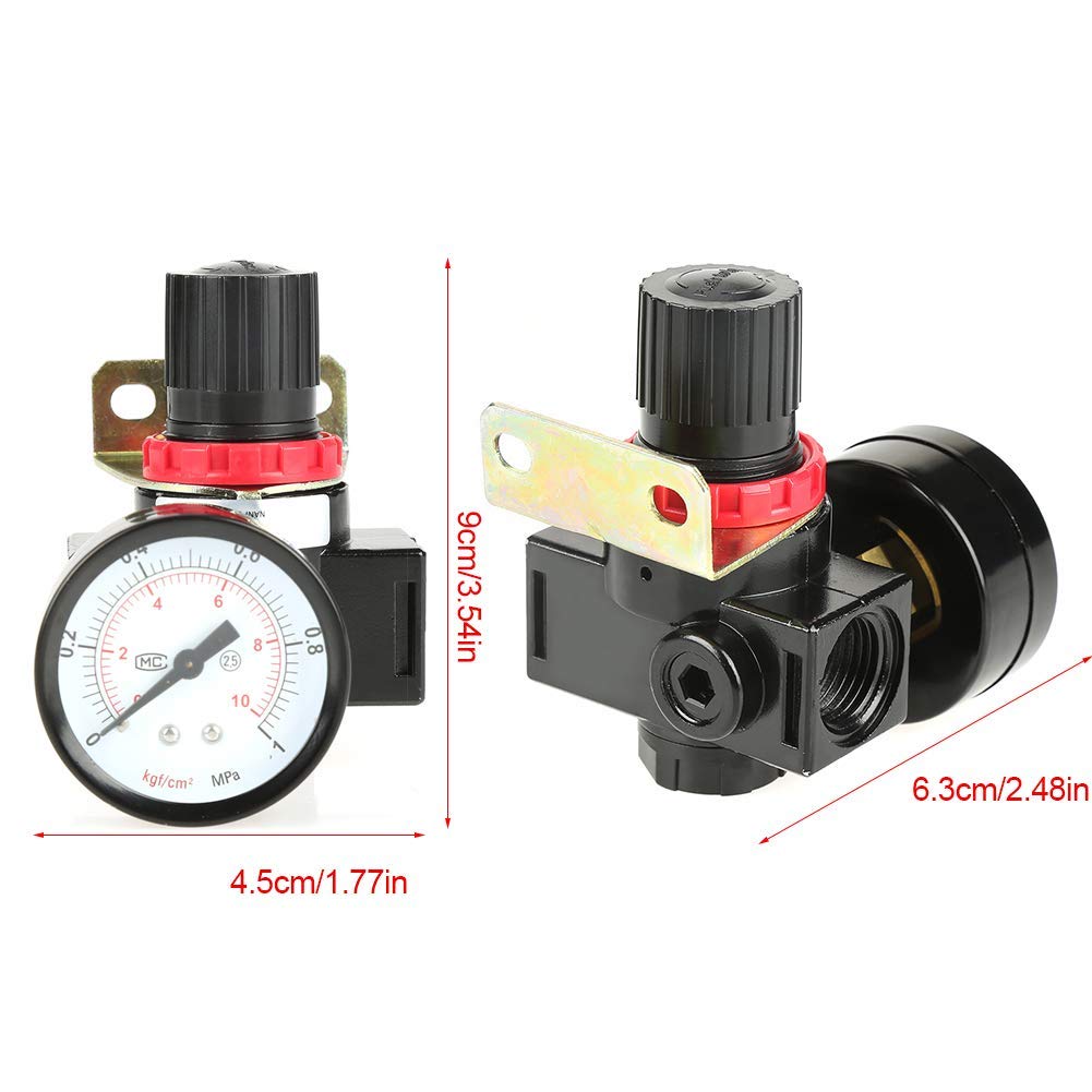 Régulateur de pression d'air BR4000 G1/2 Compresseur de contrôle d'air Vanne de régulation de pression