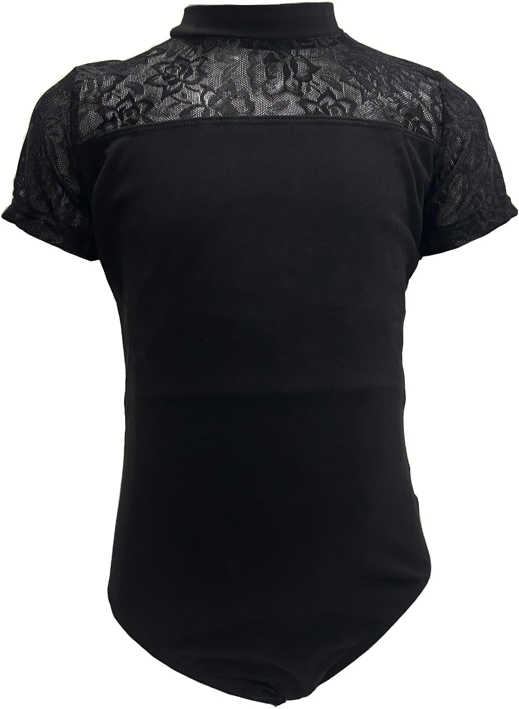 TAIKMD Girls' Lace Ballet Leotard Short Sleeve Dance Gymnastics Bodysuit Tights Dancewear Costume One Piece Outfit