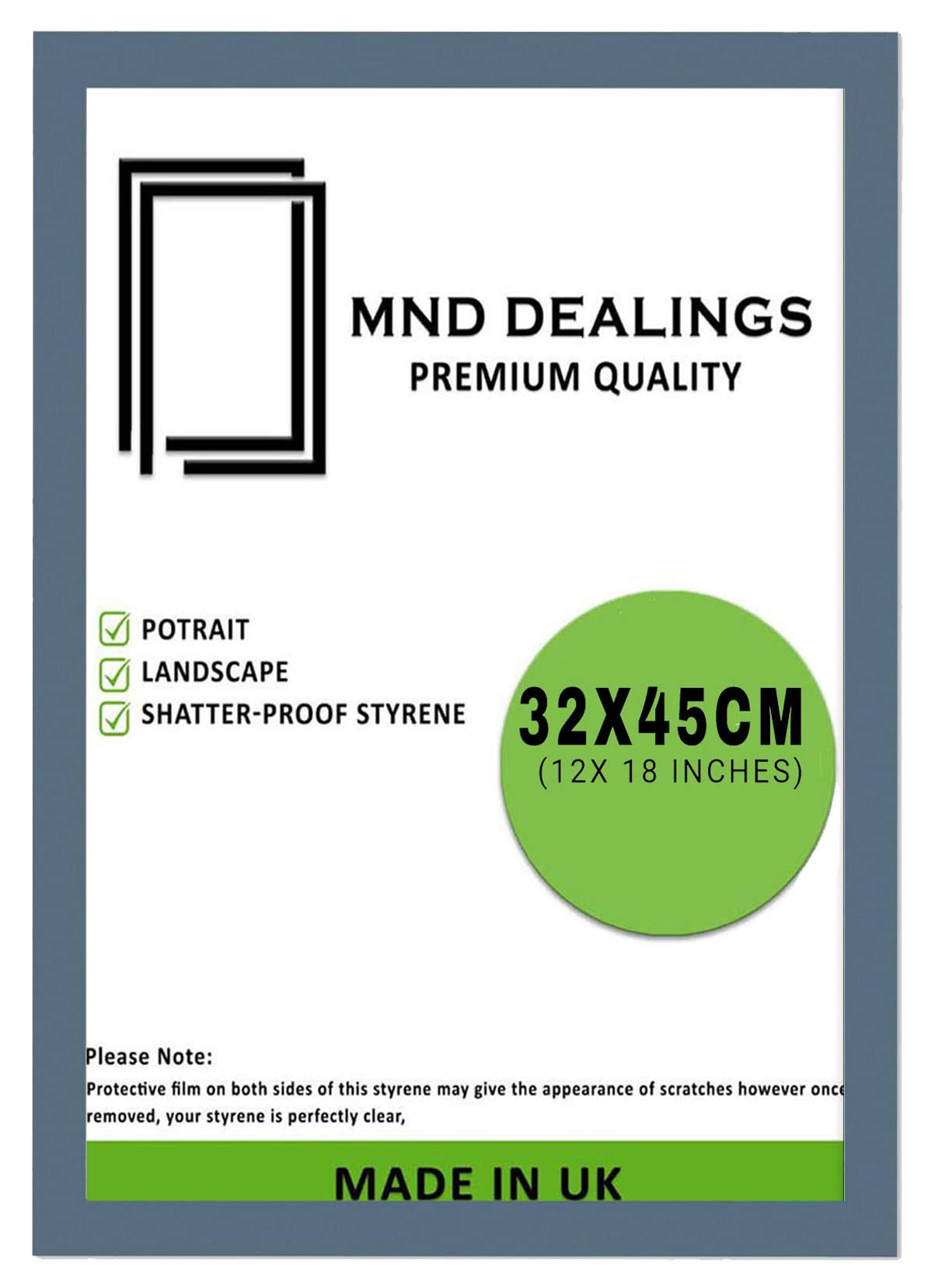 MND Dealings New Lifestyle Dark Grey 32x45cm Poster Frame - MDF Wood and Polished Perspex-Handcrafted for Gallery Family PhotoPortrait Anniversary/Birthday/Wedding/Gifting (Dark Grey)