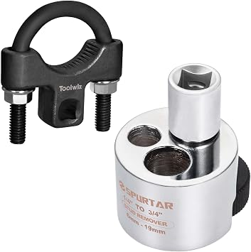 Toolwiz 3/8 inch Universal Inner Tie Rod Removal Tool + Spurtar Stud Remover Fit 1/4" to 3/4"