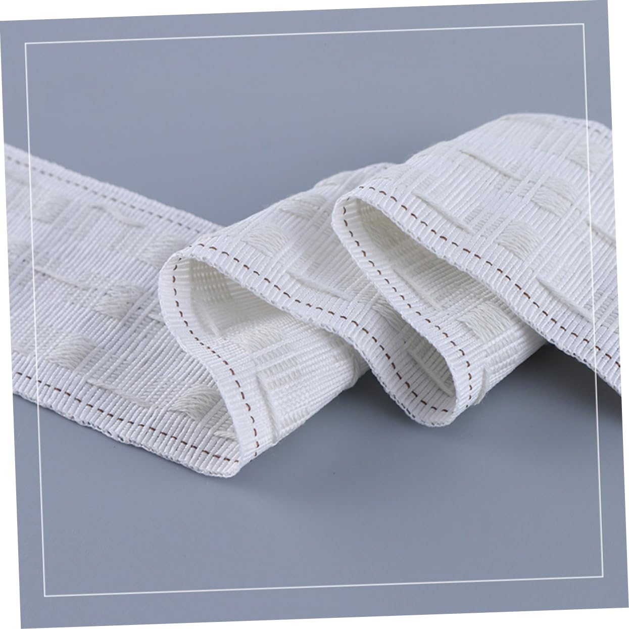 50m Ruban De Rideau Sangle Ajustable pour Pliage De Rideaux Accessoires De Décoration Blanc