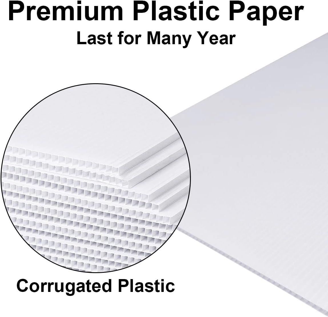 3 Pack Blank Yard Signs 13" x17" - Lawn Sign with Metal H-Frame Ground Stake - Water Resistant DIY Poster Board Signs for Rent, Garage Sales, Open Houses, and Custom Birthday[13in x 17in] : Patio, Lawn & Garden