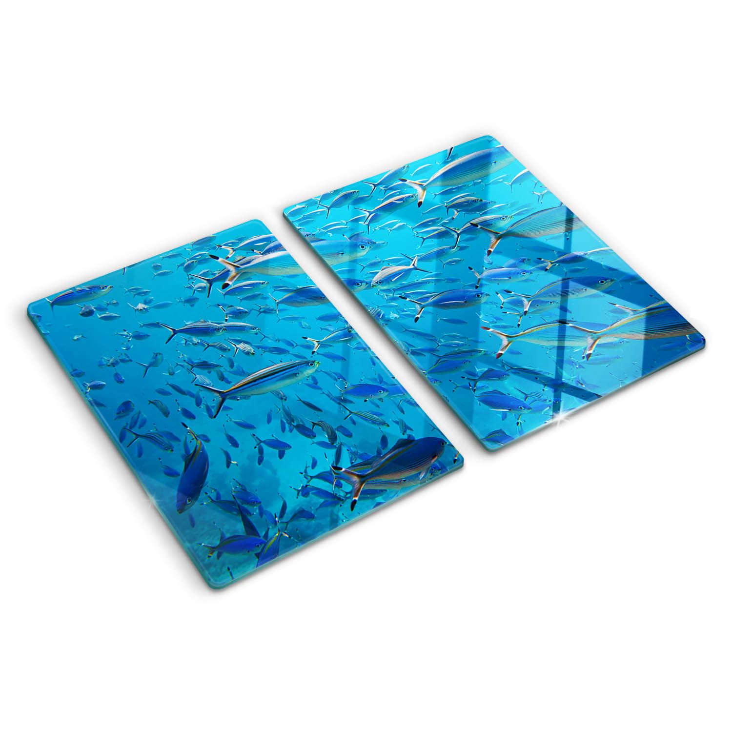 Planche à découper en verre trempé Tulup 40x52 tapis de découpe et couvre-plaque induction poisson