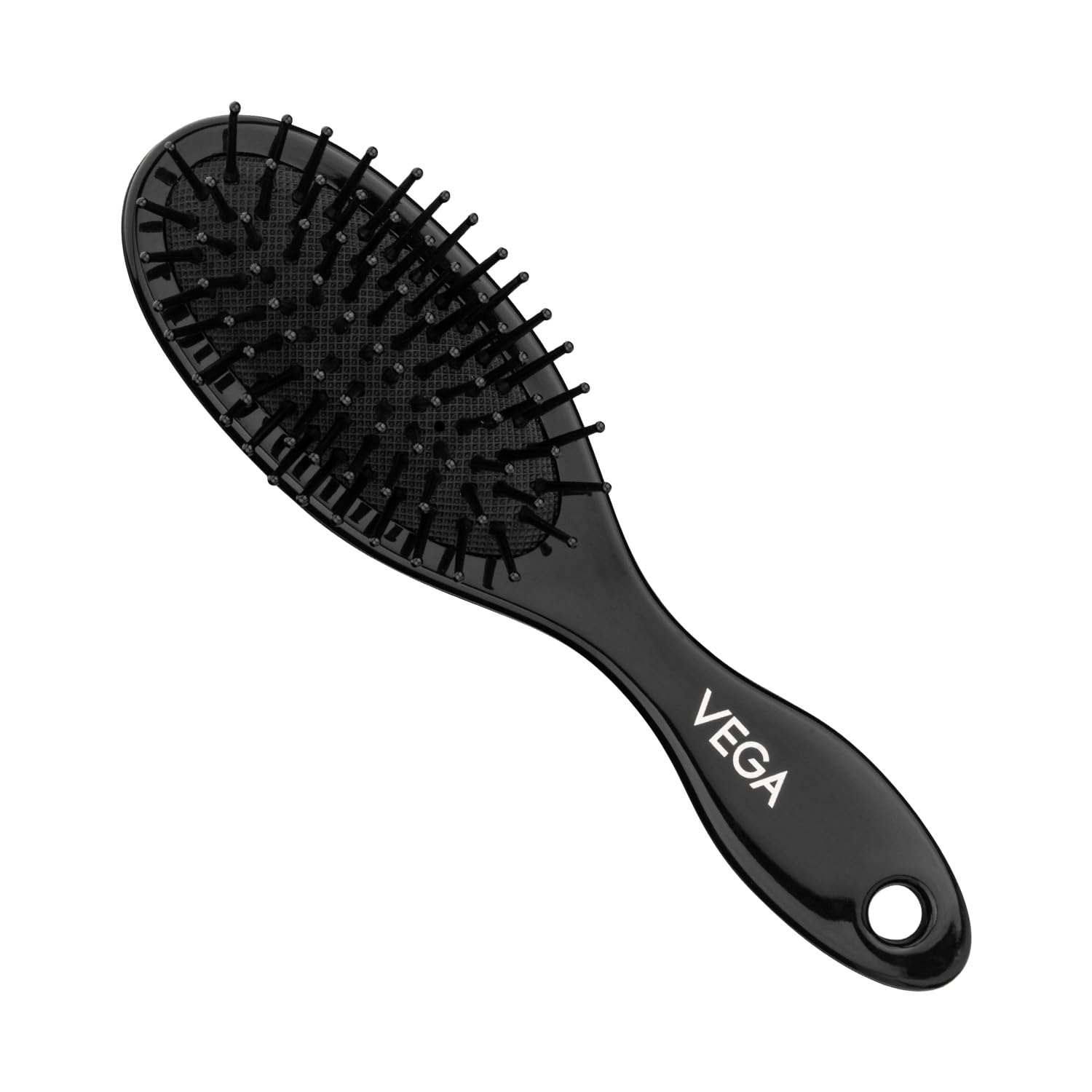 Vega Compact Paddle Hair Brush with Mirror for Men & Women | Mini Hair Brush | Travel Hair Brush for Detangling & Styling | Portable Tangle-Free Hair Brush & Comb for Smooth Hair | (R3-CB)