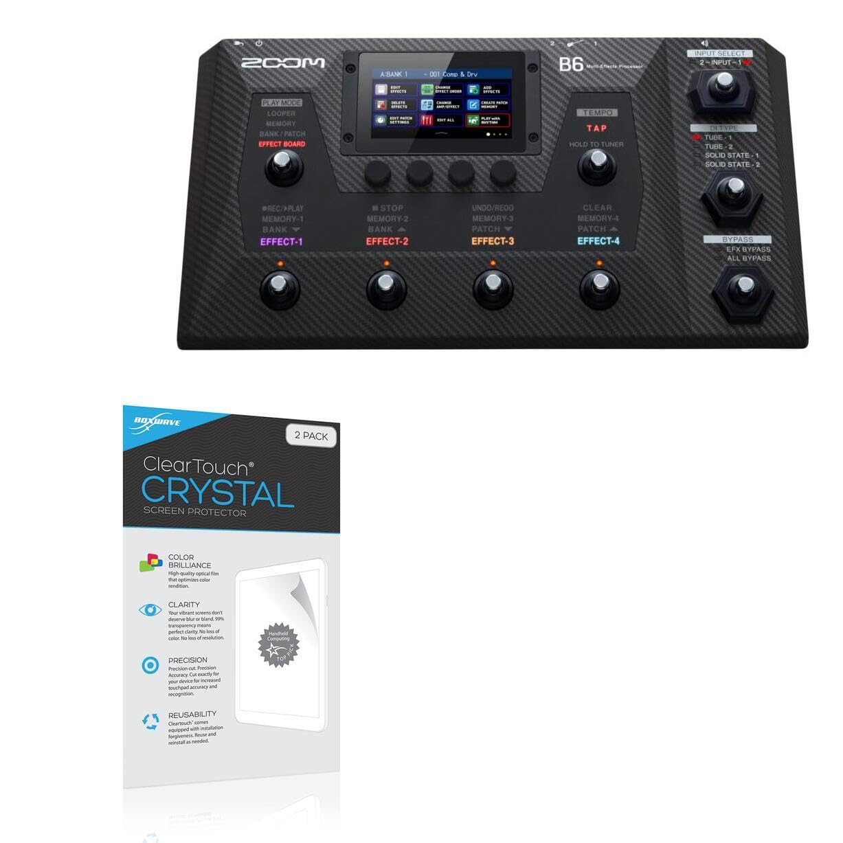 BoxWave Screen Protector Compatible with Zoom B6 - ClearTouch Crystal (2-Pack), HD Film Skin - Shields from Scratches