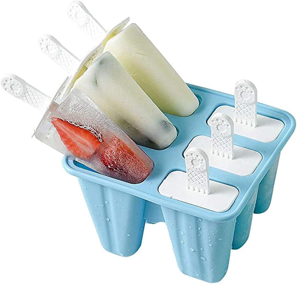 ELECDON Popsicle Molds, Silicone Popsicle Molds Easy Release, Reusable BPAfree Popsicle Maker