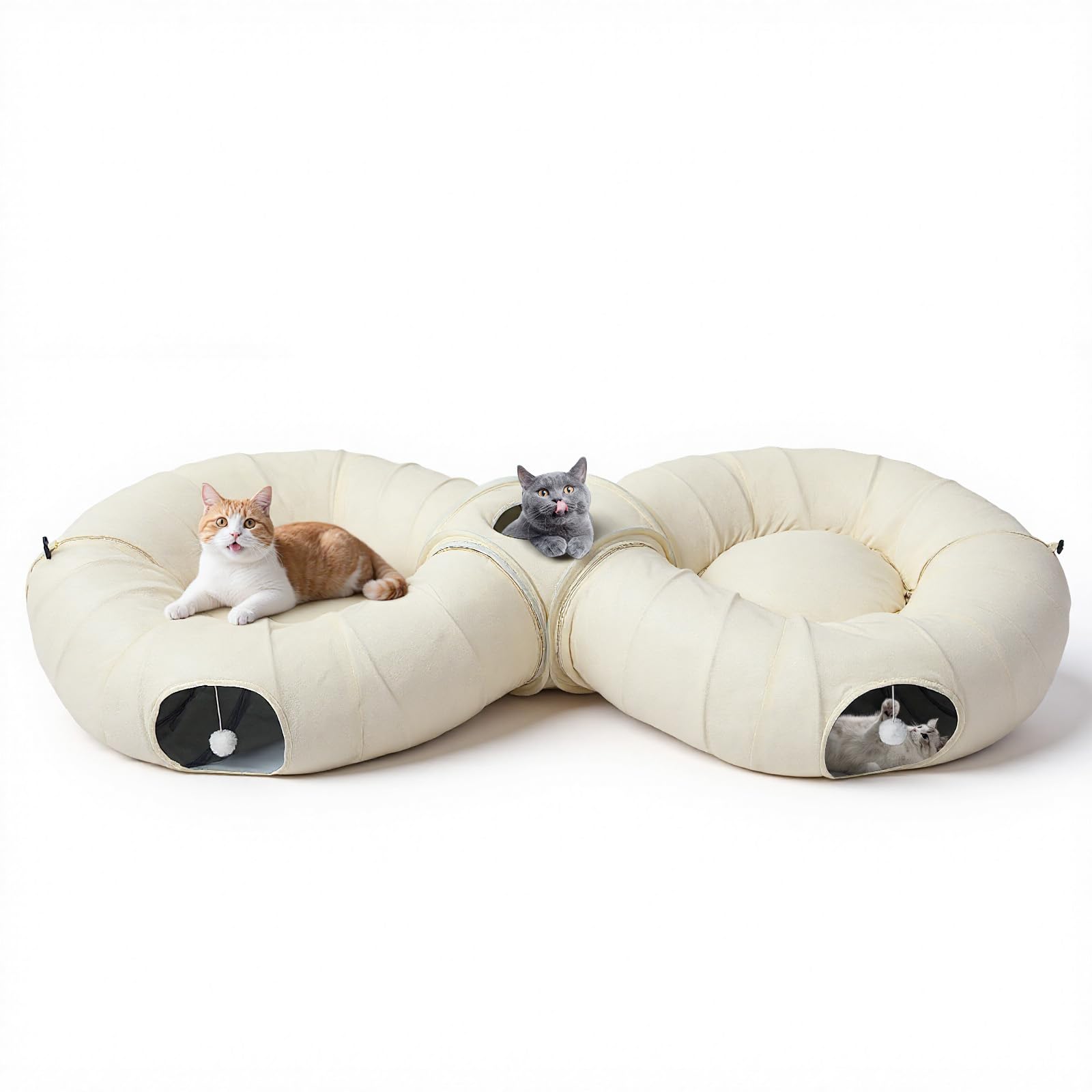 Pawaboo 2-in-1 Cat Tunnel Bed