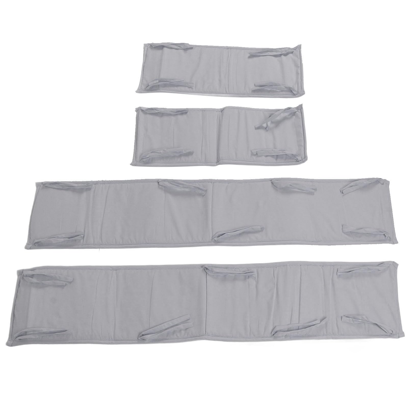 Protectores de barandilla de cama de seguridad para bebés Barandilla de cama de cuna suave y transpirable para niños pequeños (Gris)
