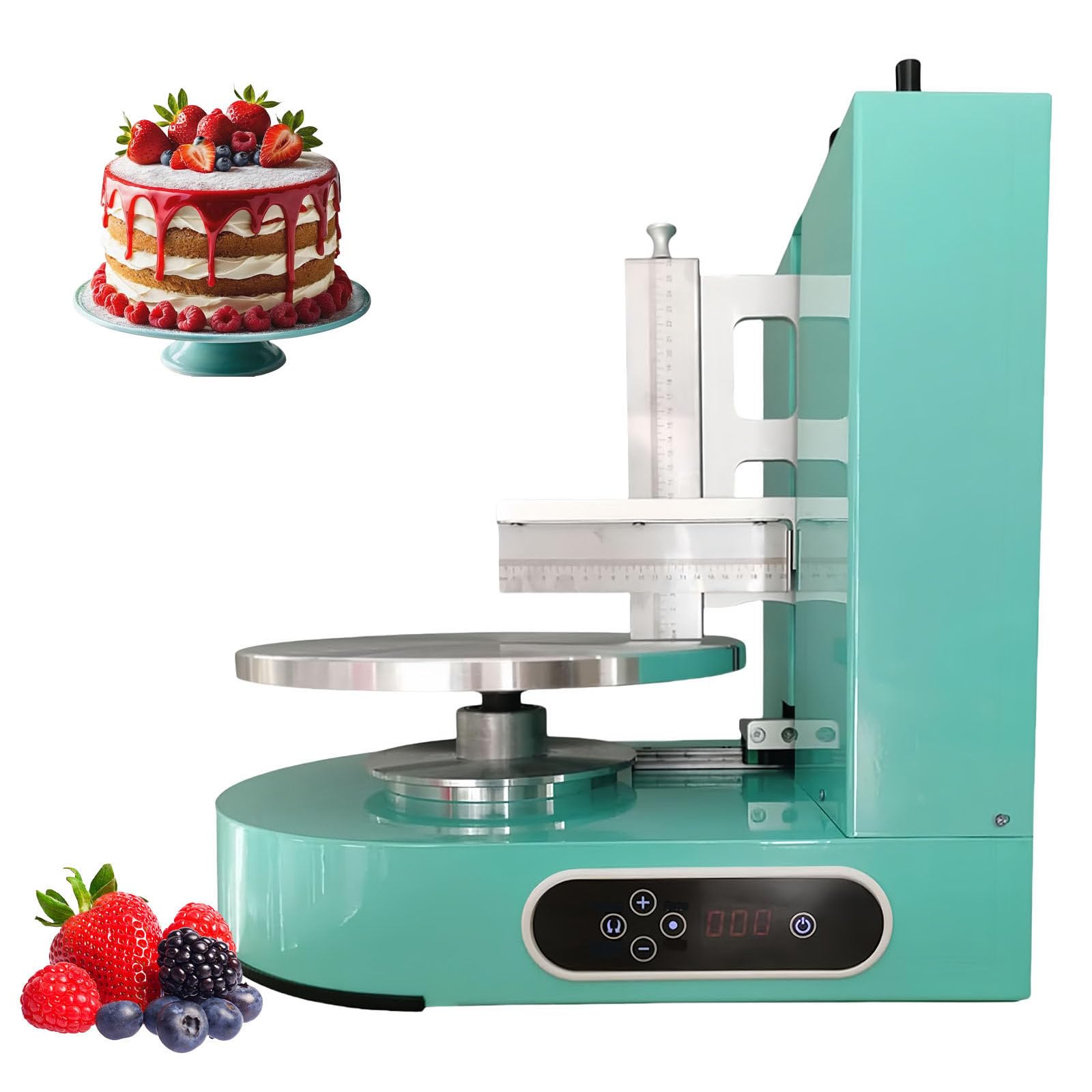 Maschine Zum Dekorieren Von Kuchen, Maschine Zum Spritzen Von Kuchen Mit 4 Bis 12 Zoll, Buttercreme Applikator Aus Edelstahl Mit Drehteller Und Schaber. Green