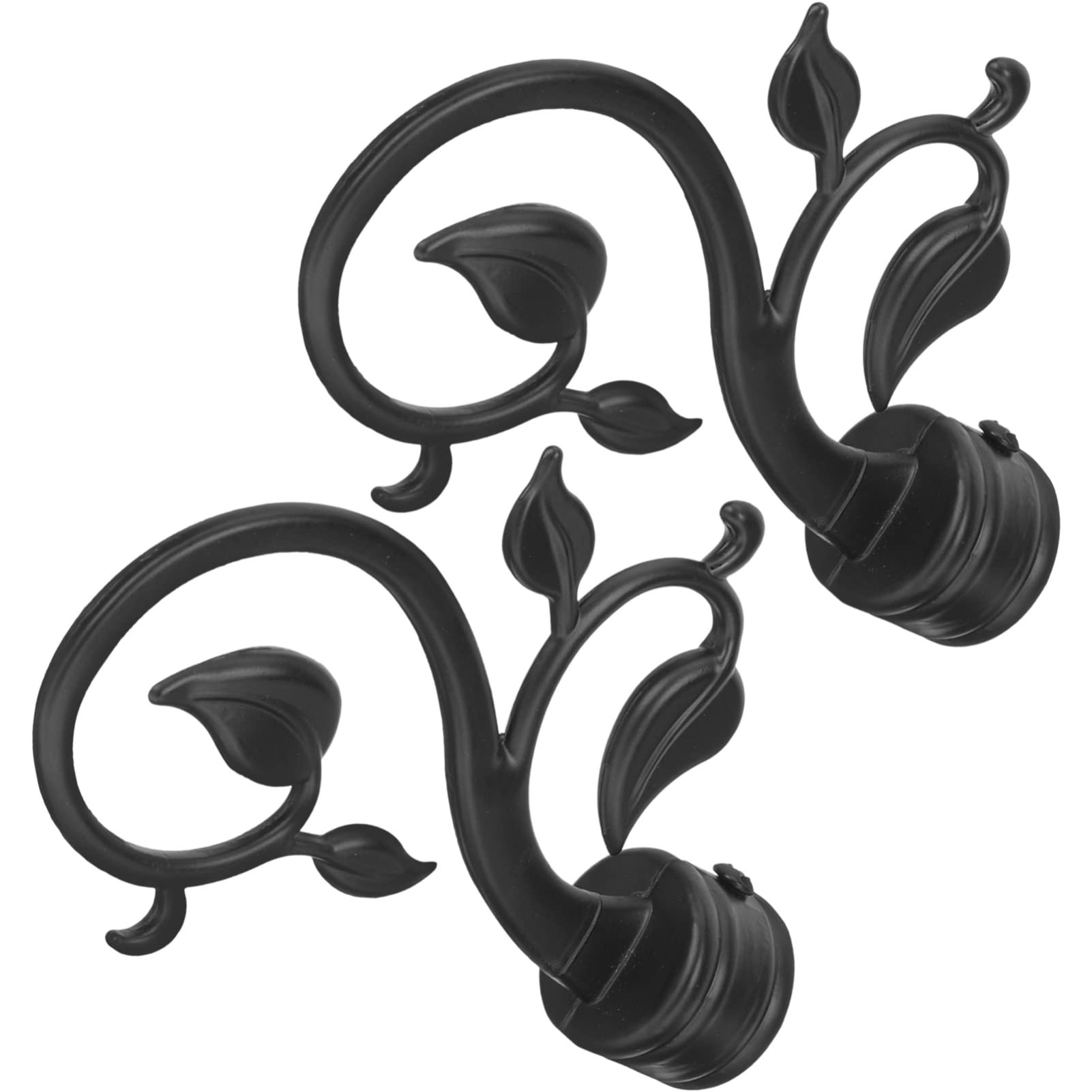 Cabilock 2Pcs Stylish Curtain Rod Finials Matte Drapery Rod Ends Unique Window Decor for Living Bedroom Dining and Curtain Rod Accessories