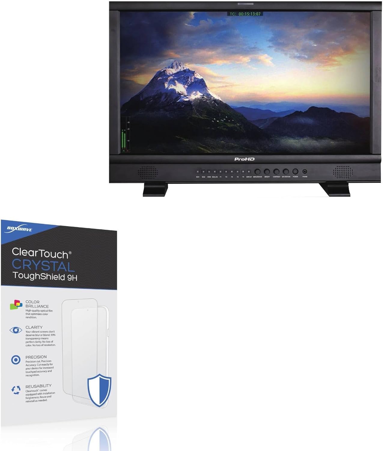 BoxWave Screen Protector Compatible With JVC DT-N24H - ClearTouch Crystal ToughShield 9H (2-Pack), Clear 9H Tough Flexible Film Screen Protector
