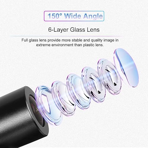 Miniatura 6 de VSYSTO Cámara HD 1080P para casco de motocicleta, cámara frontal y trasera portátil para exteriores, visión nocturna, cámara de acción impermeable