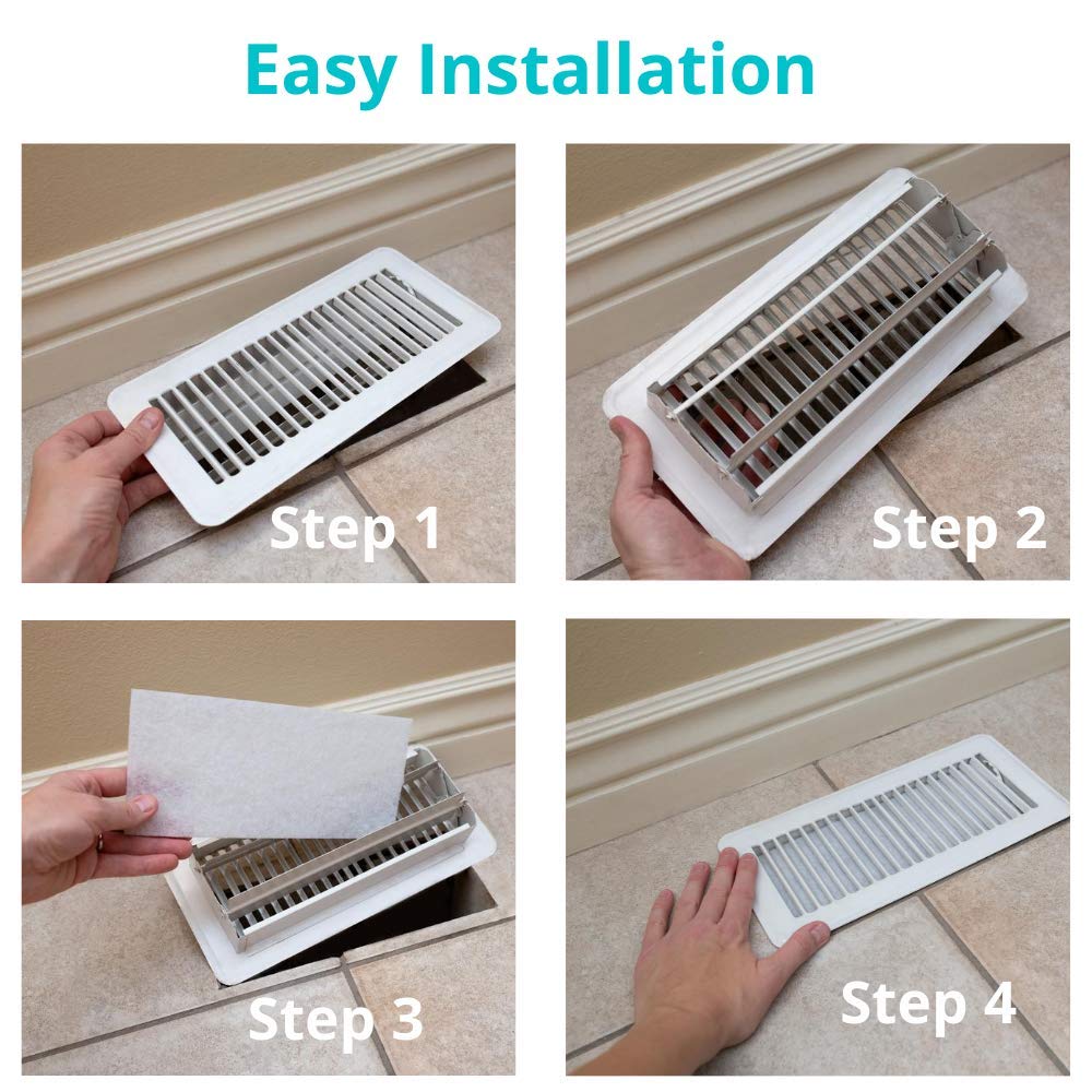 Air Vent Filters 1 Pack of 12 4" x 12” Register Vent Filters AC