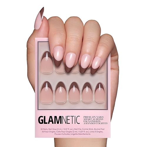 Glamnetic Press On Nails - Chocolat | Semi-Transparent Dark Brown