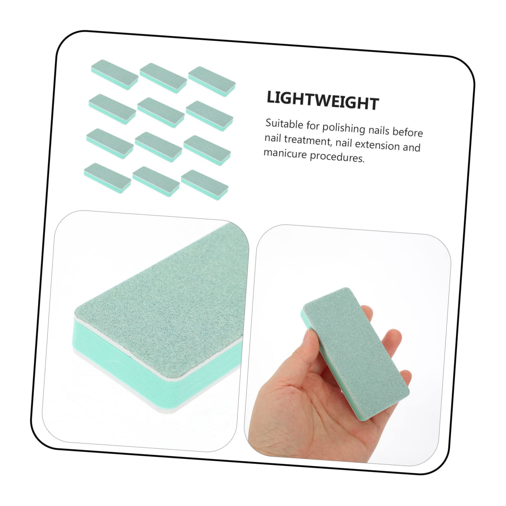 Healvian 60piezas Herramientas De Manicura y Pedicura Bloques Pulidores De Esponja Para Limpiar y Forma Uñas Para Uso Doméstico y Profesional