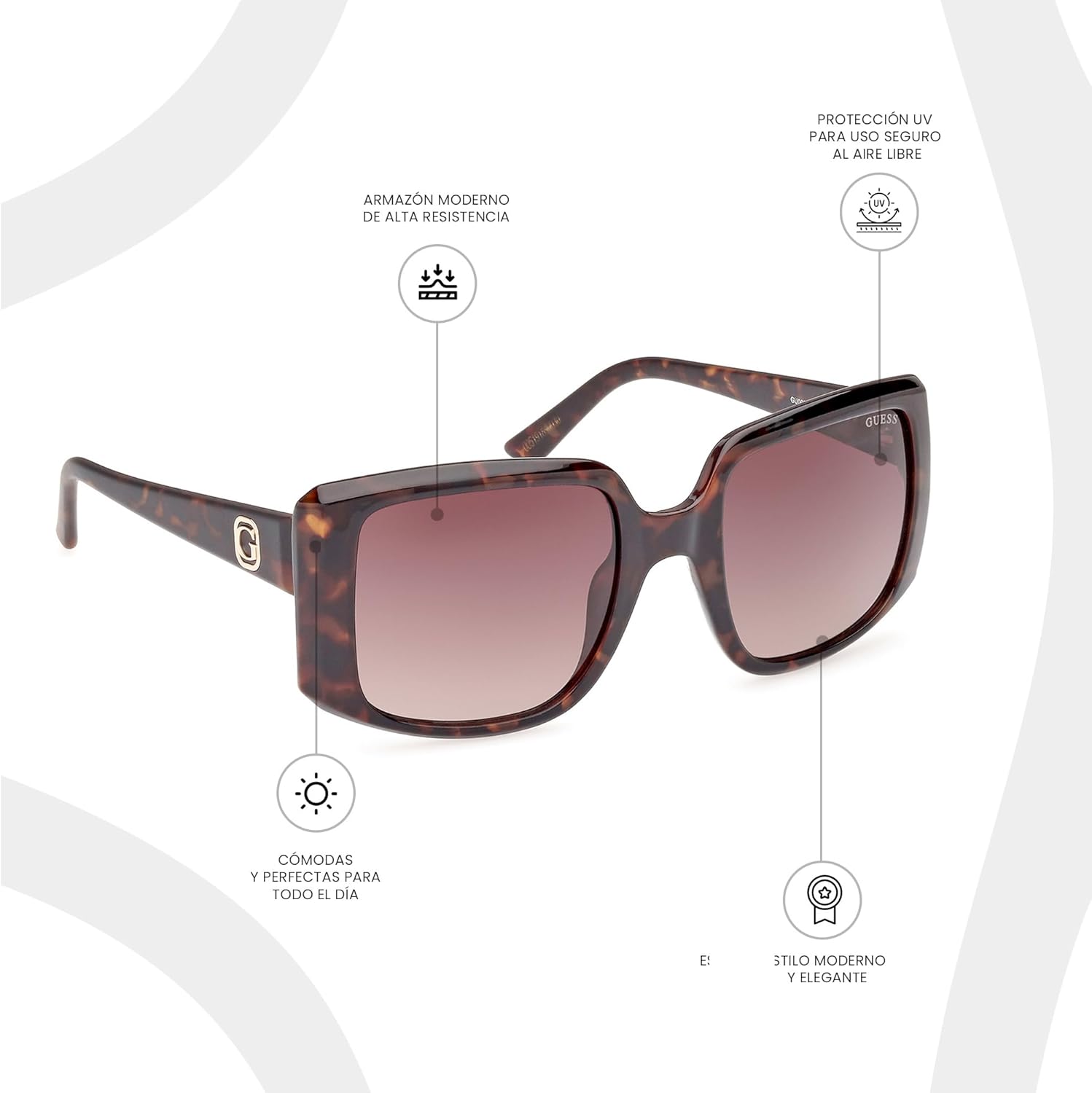 Guess GU00097 52F dark havana 53/21/135 WOMAN Sunglasses