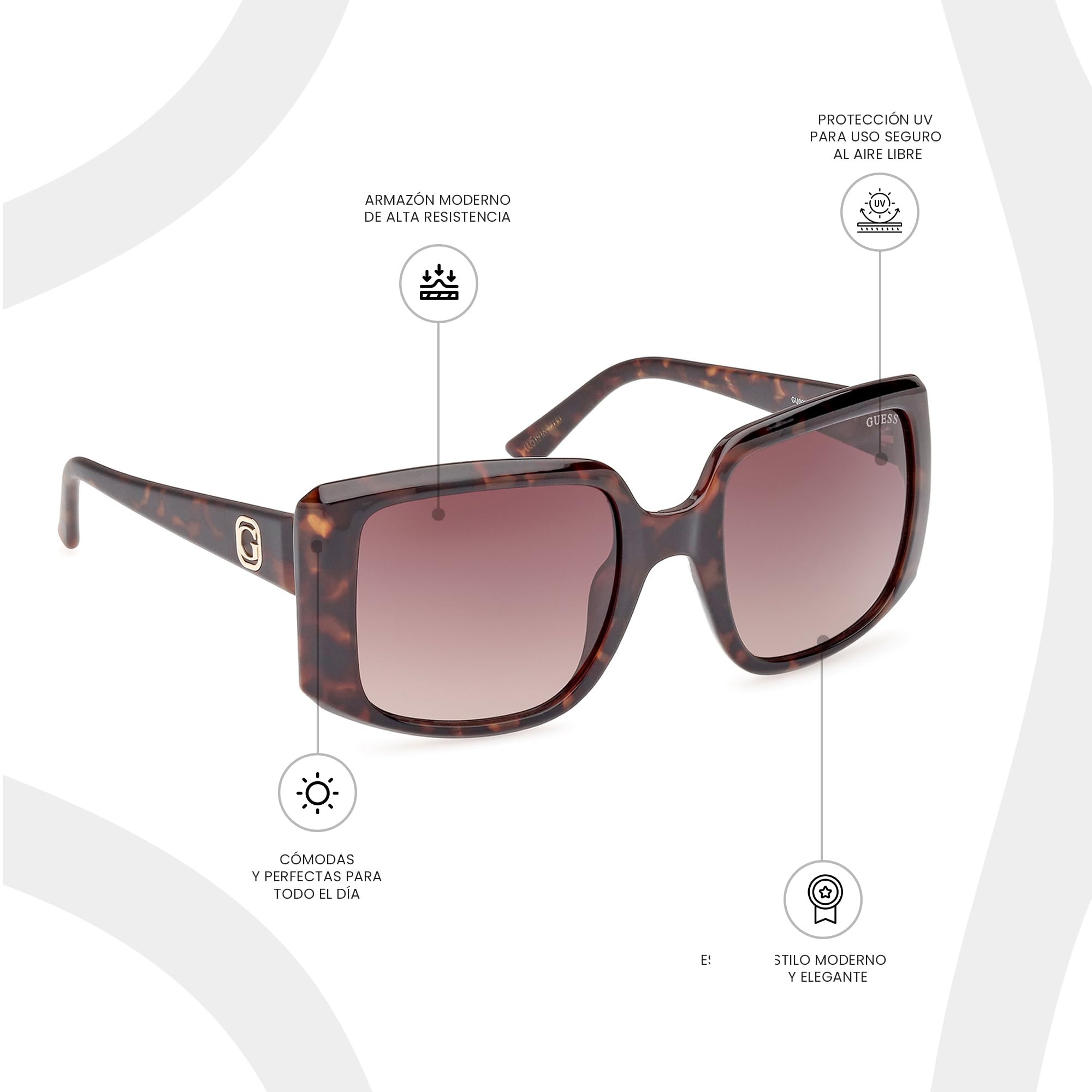 GUESS Occhiali - modello GU00097, colore dark havana