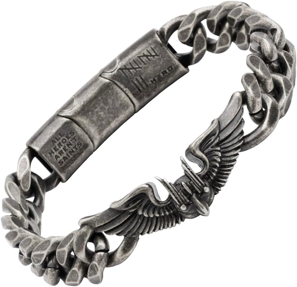 Hero Company Masters Of The Air Cuban Link Bracelet: Helps Pair Veterans With A Service Dog or Shelter Dog