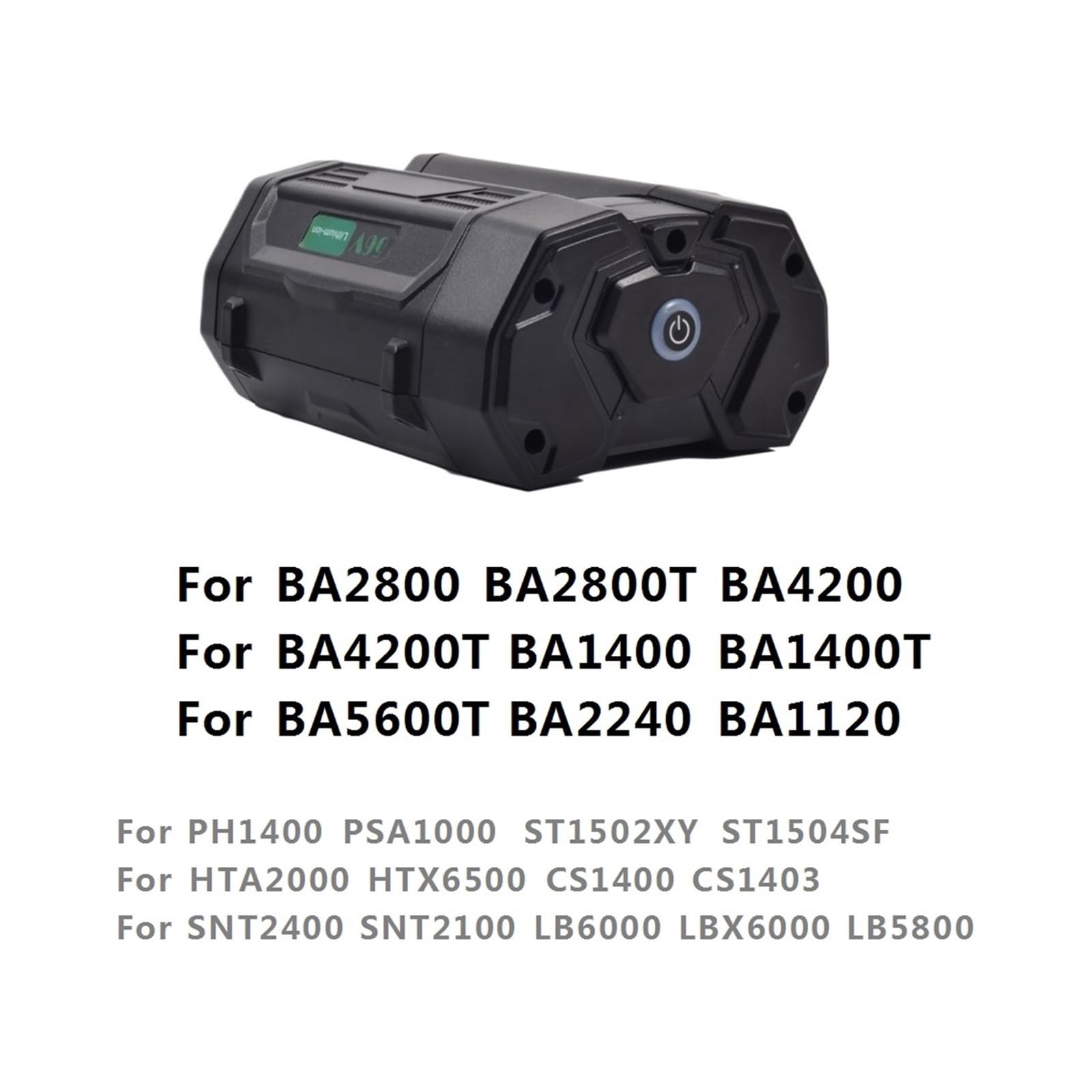 Batteria for utensili 56V 6000mAh BA2800 BA2800T BA4200 BA5600T BA2240 BA1120. Compatibile con EGO 56V l'utensile elettrico. Adatto a tutti gli utensili elettrici da 56 V