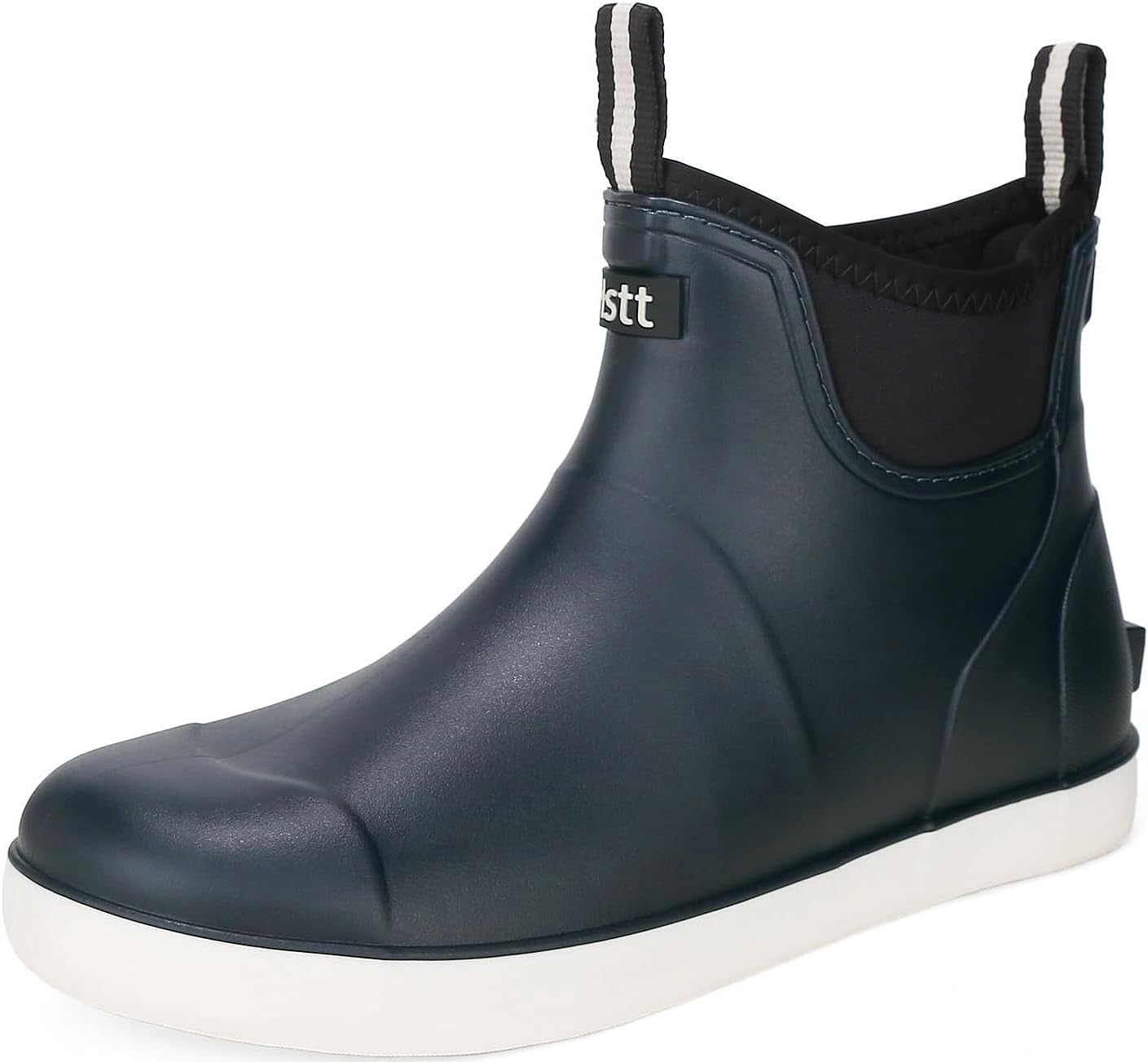 YUHITYGZGS Men's Deck Boots Waterproof Rubber Boots for Men, High Grip Neoprene Saltwater Boating Ankle Rain Chelsea Boot High-Performance Non-Slip Fishing Boots Shoes for Farming Garden Work Outdoor