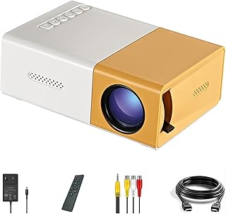 LXINYE Portaflixx Projector - Portaflixx Pocket Projector 2.0,Portable Home Theater Mini Pocket Projector Yg300,2023 New Mini Portable Projector for Home Outdoor (Yellow)