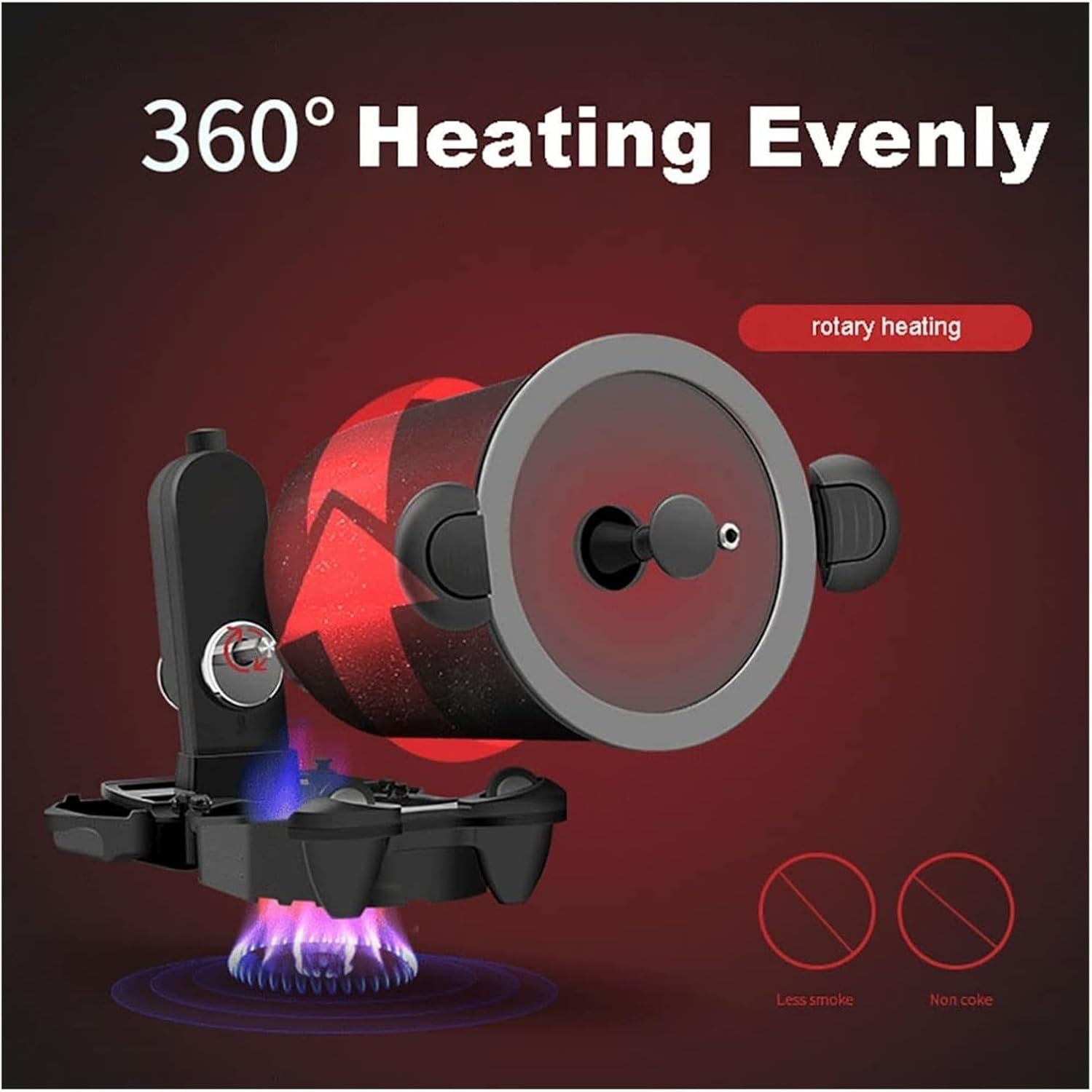 Full Automatic Cooking Machine, 360° Rotating Heating Pot
