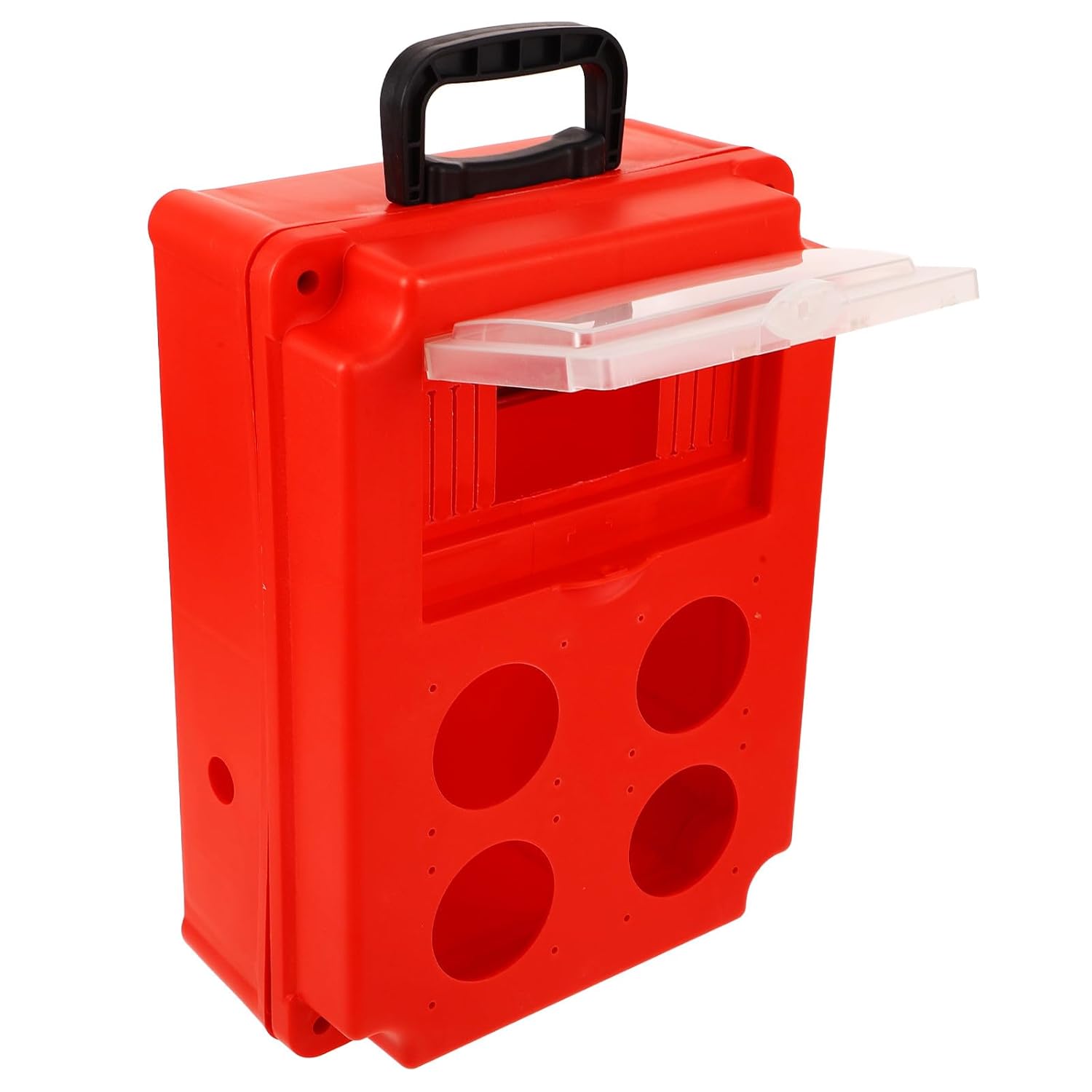 Portable Plastic Outdoor Power Distribution Box, Mid-Size Industrial Electrical Junction Box with Impact-Resistant Housing, Temporary Three-Phase Electrical Panel Suitable