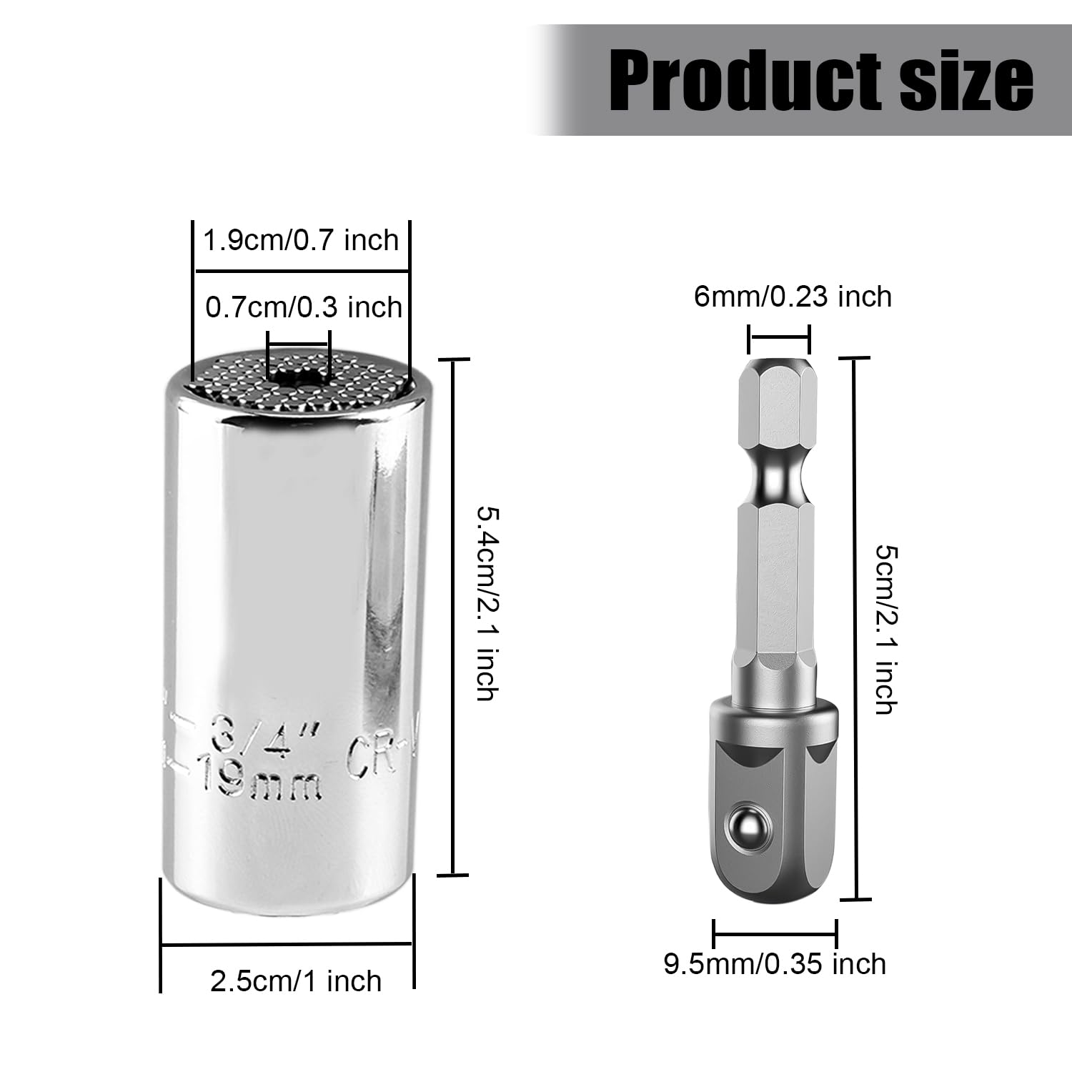 Chiave a bussola universale, Chiave Universale, 7-19 mm, multifunzione, adattatore per trapano, utensili per riparazioni, regali per uomini