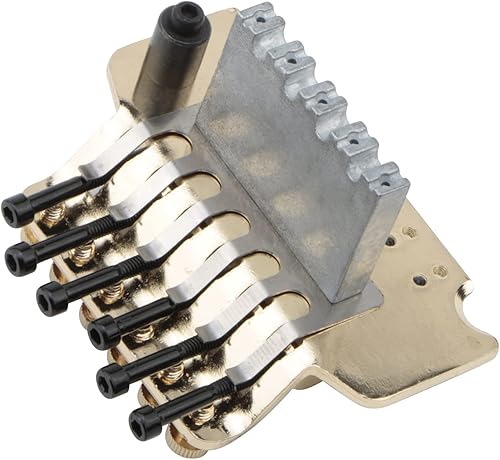 Miniatura 4 de Juego de piezas de puente y puente de guitarra eléctrica dorada, puente de trémolo con barra de bloqueo doble Strat para Floyd Rose