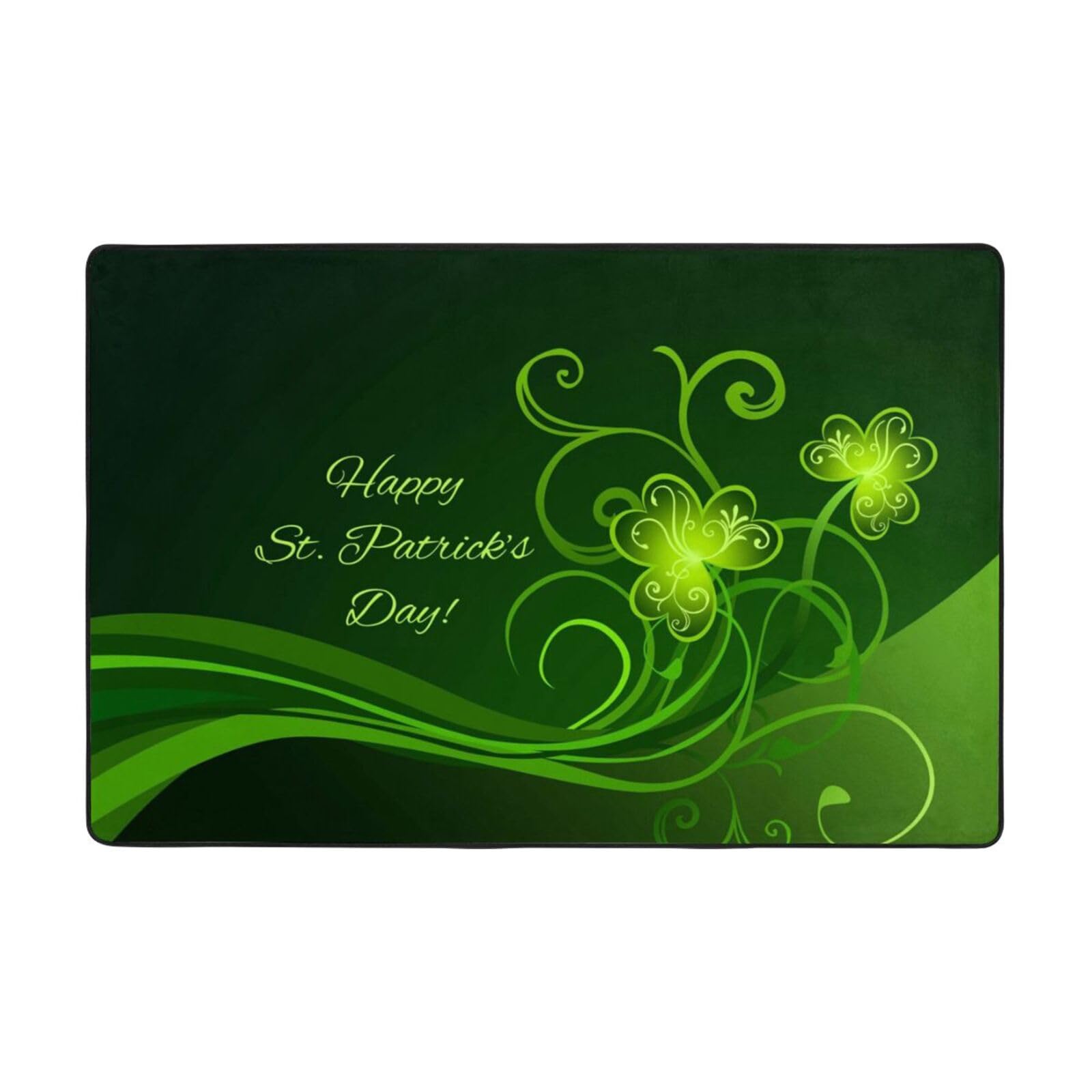 Tapis rectangulaire antidérapant NOGRAX Saint-Patrick en flanelle pour chambre