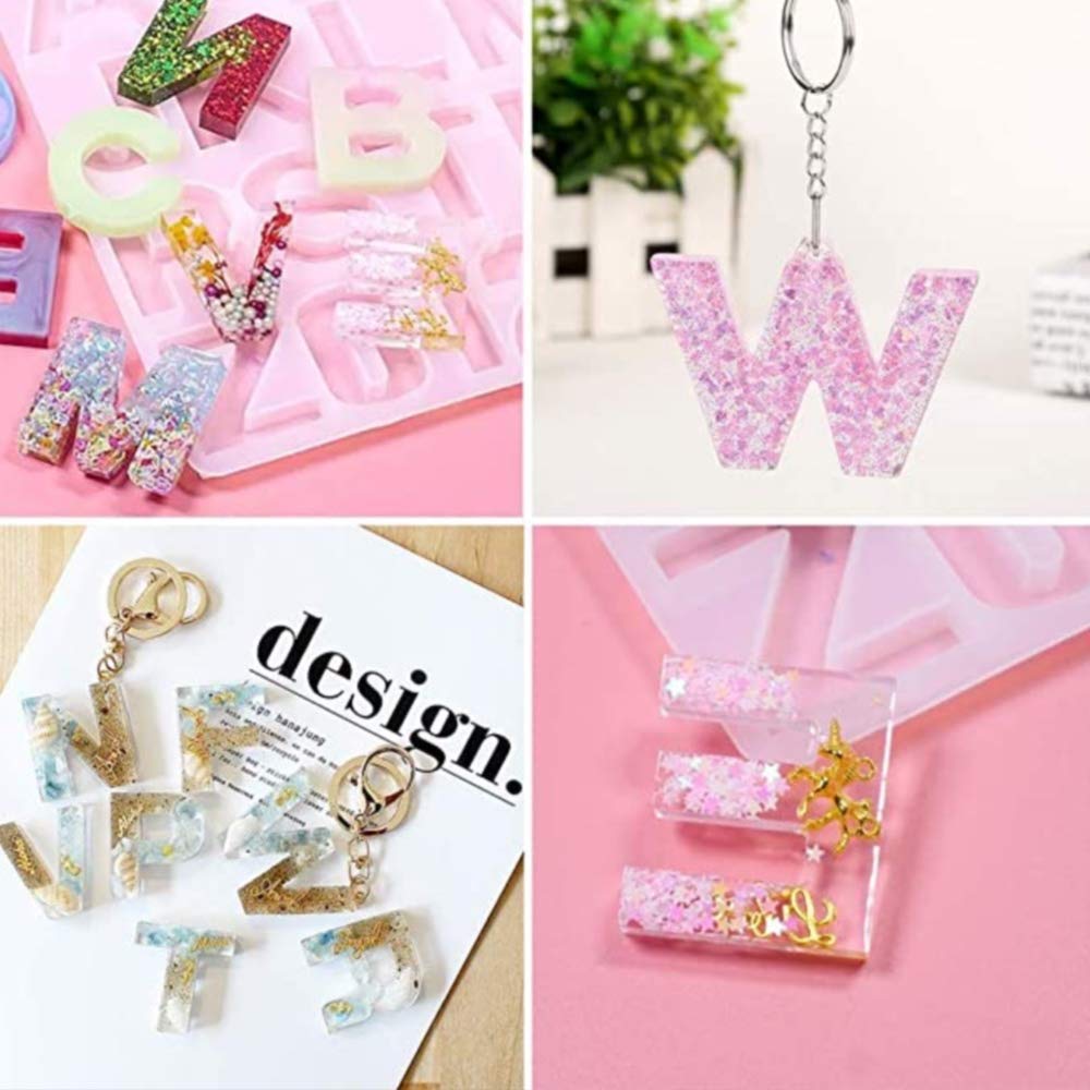 Perfect Pricee Transparent Alphabet Number Silicone Resin Casting Epoxy Mold for Making Resin Without Hole House Number Pendant Jewelry , DIY Molds & Art Craft Projects 4